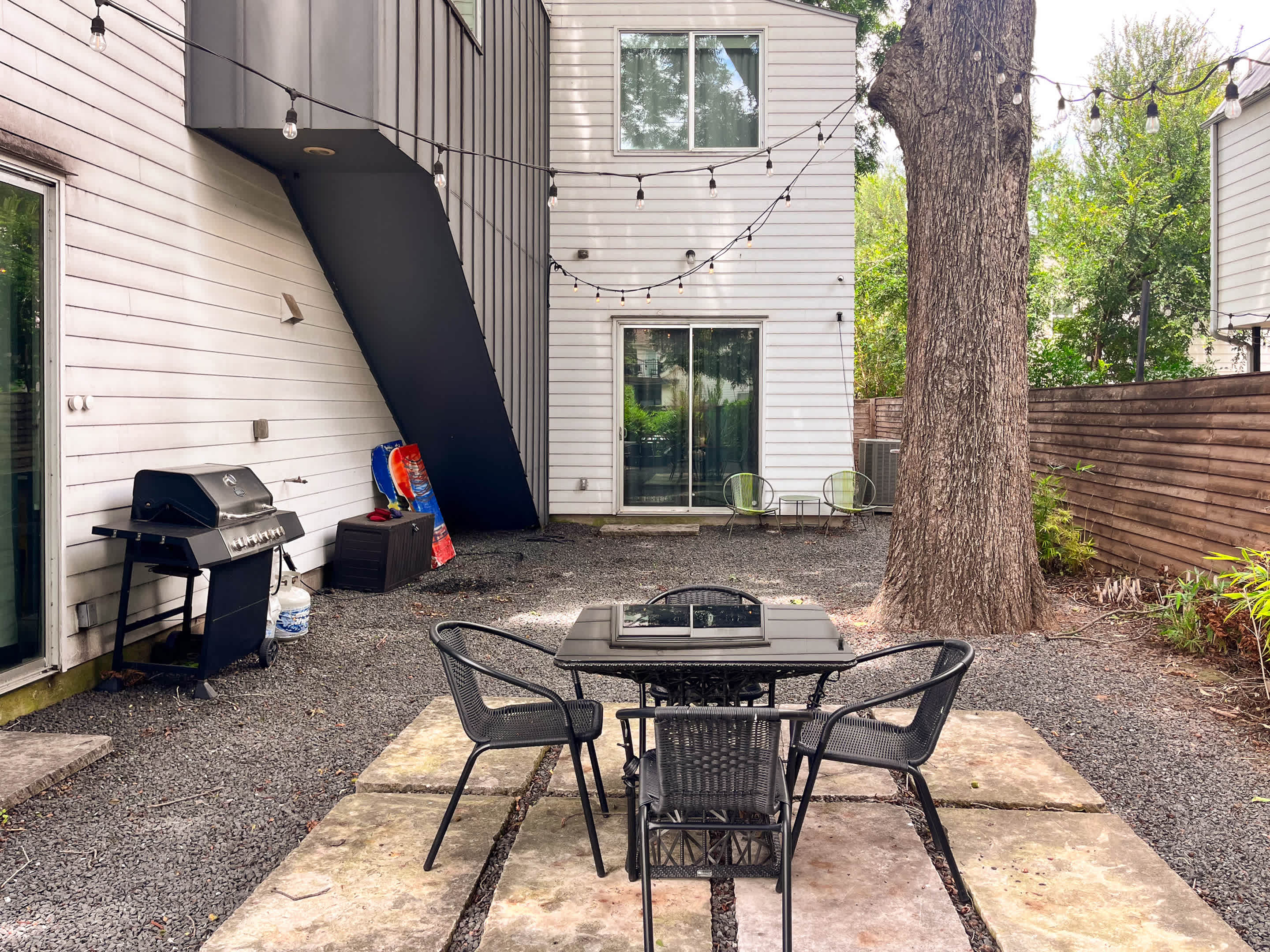 Outdoor Dining Area With Grill