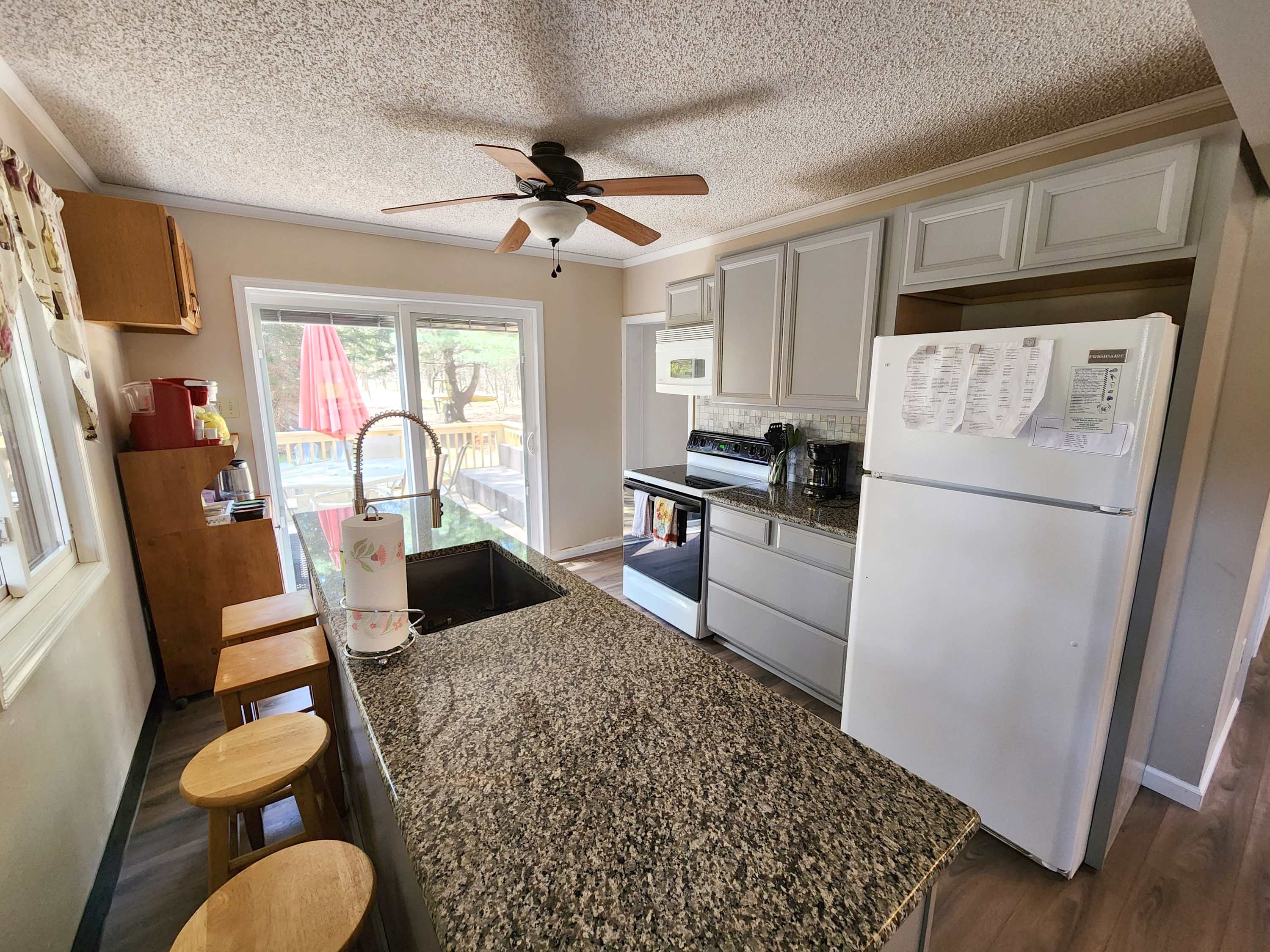 A fully equipped kitchen ready for morning coffee and home-cooked meals