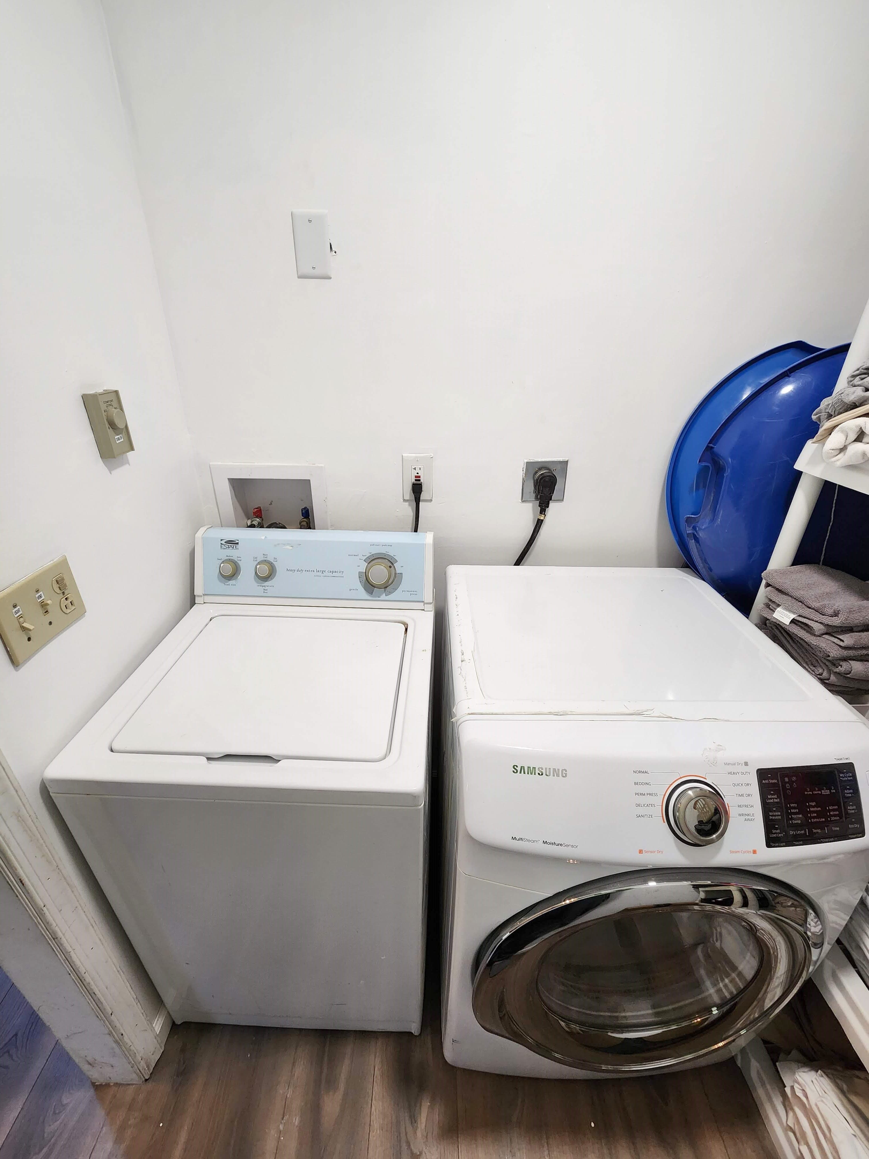 In-unit washer and dryer so you can pack light and stay longer