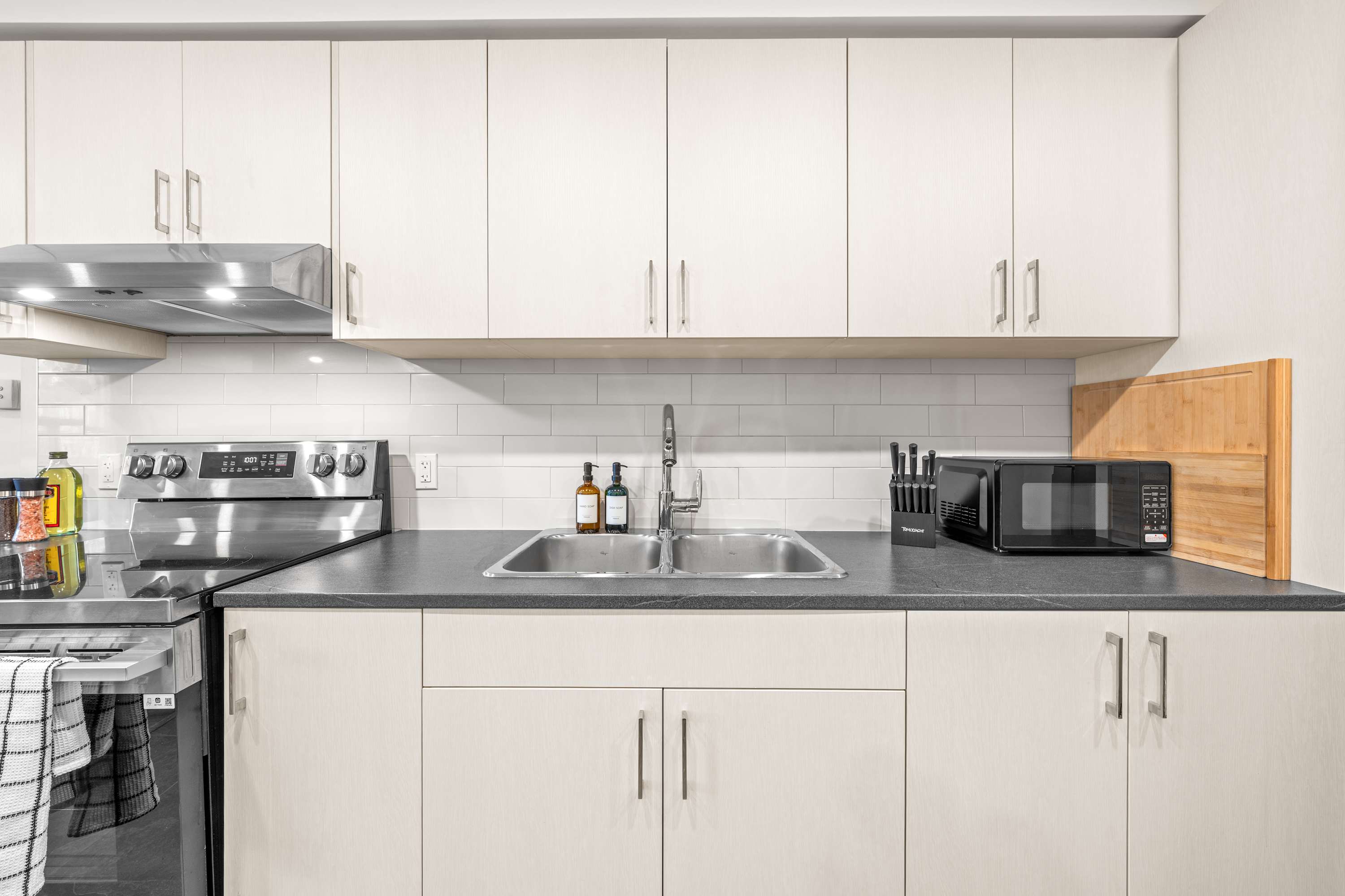 Cooking made simple in a clean, organized area