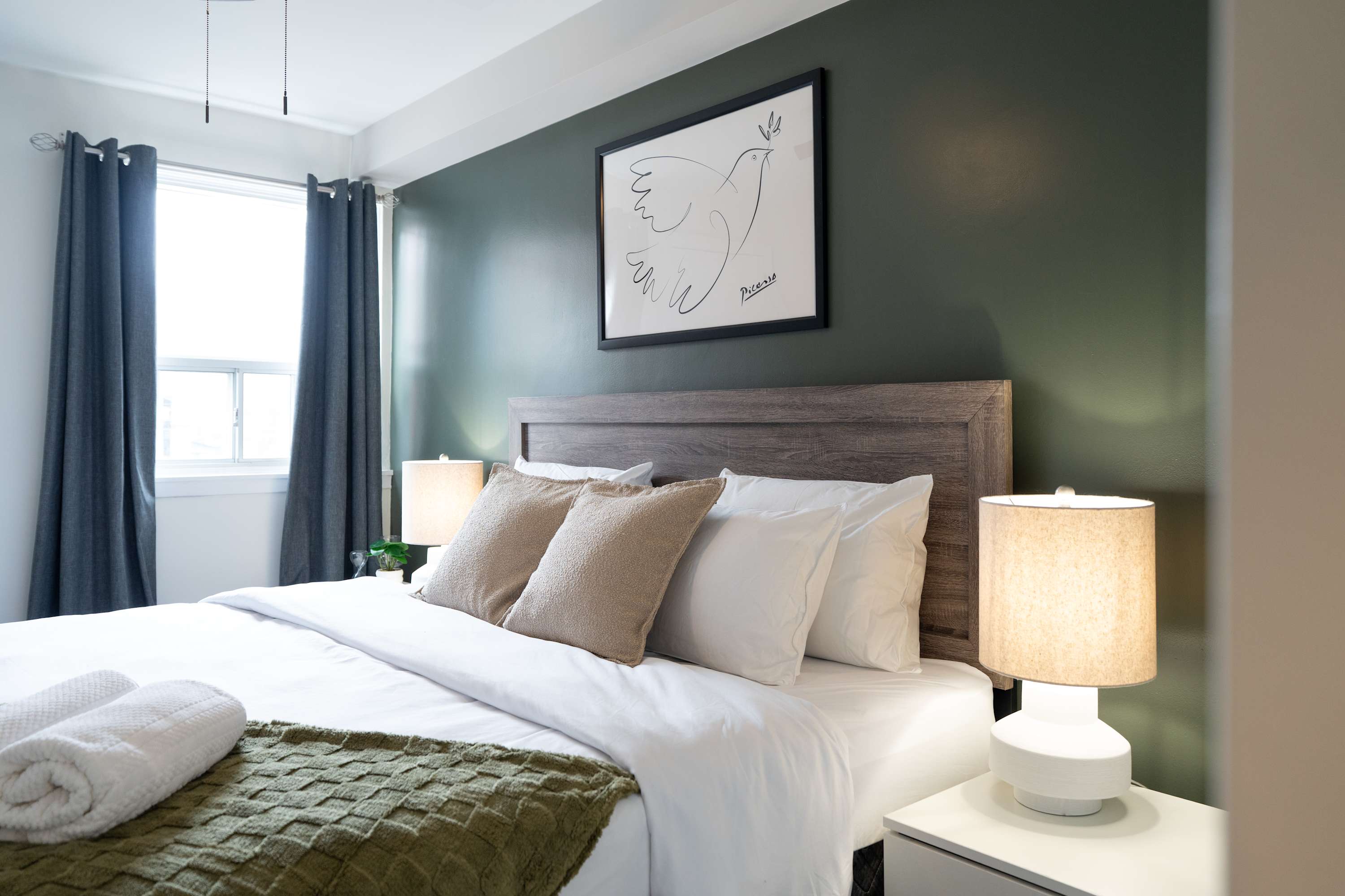 Sink into soft linens and a perfectly made bed