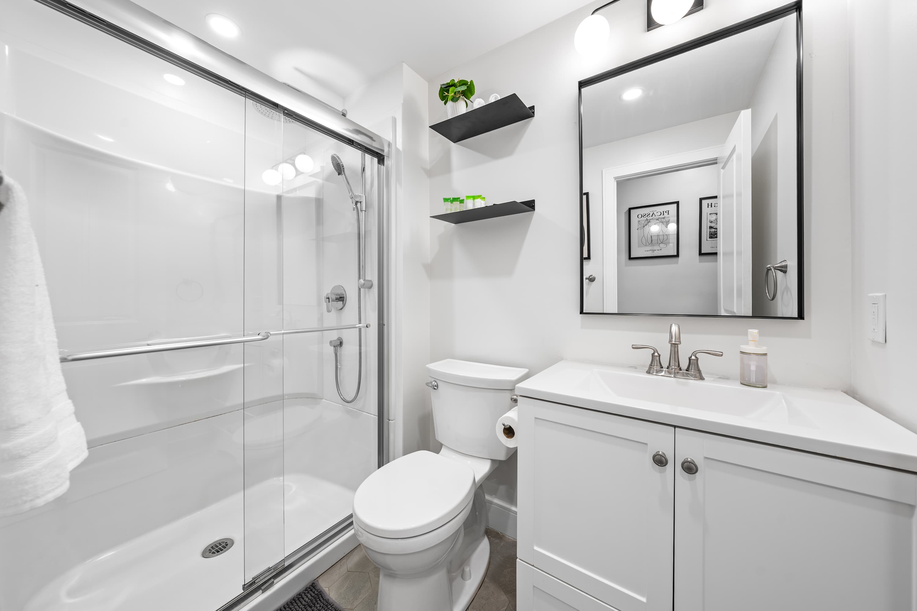 Step in and reset with a clean walk-in shower ready