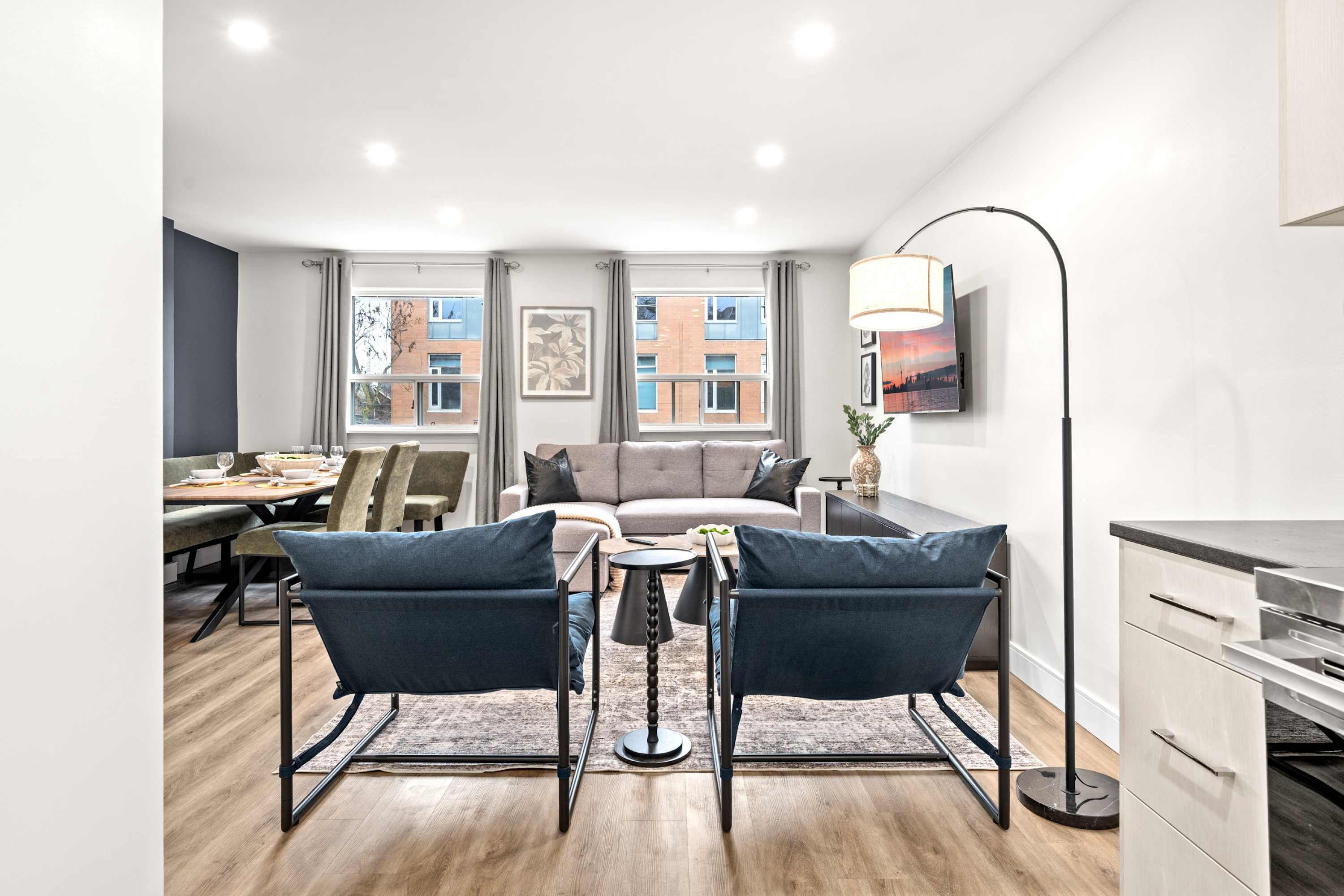 Enjoy seamless space for lounging, dining, and spending time together