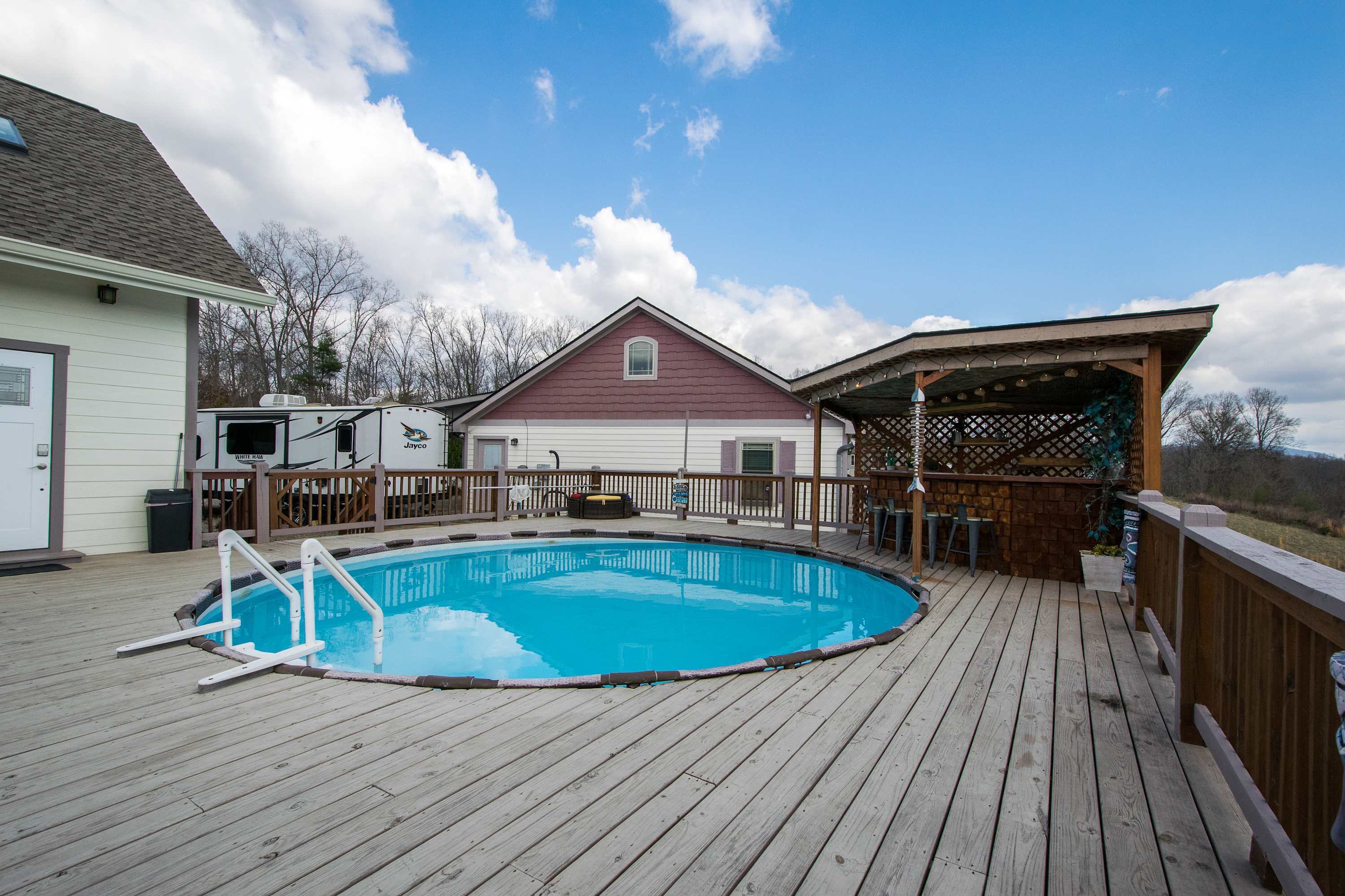 Poolside ADU w Sauna  Free Tix  Tiki Bar Retreat