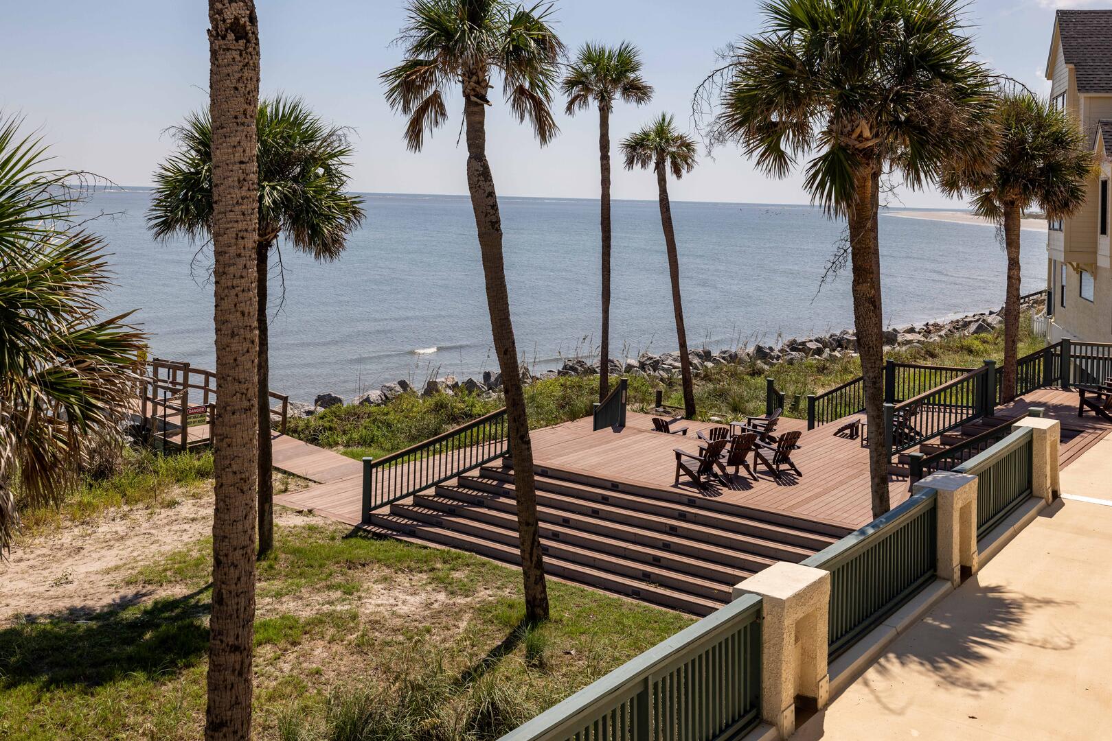 Back deck with spectacular ocean views