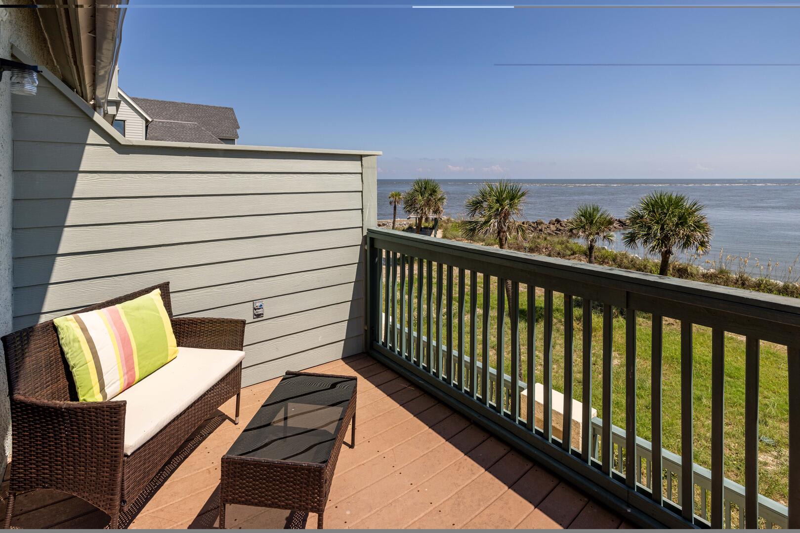Back deck with spectacular ocean views