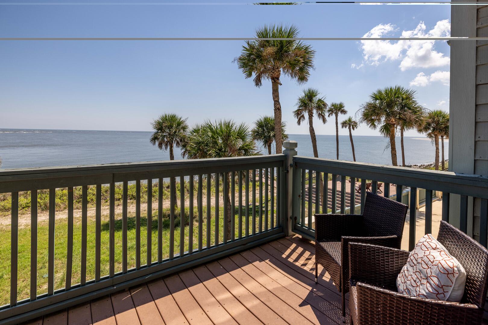 Back deck with spectacular ocean views
