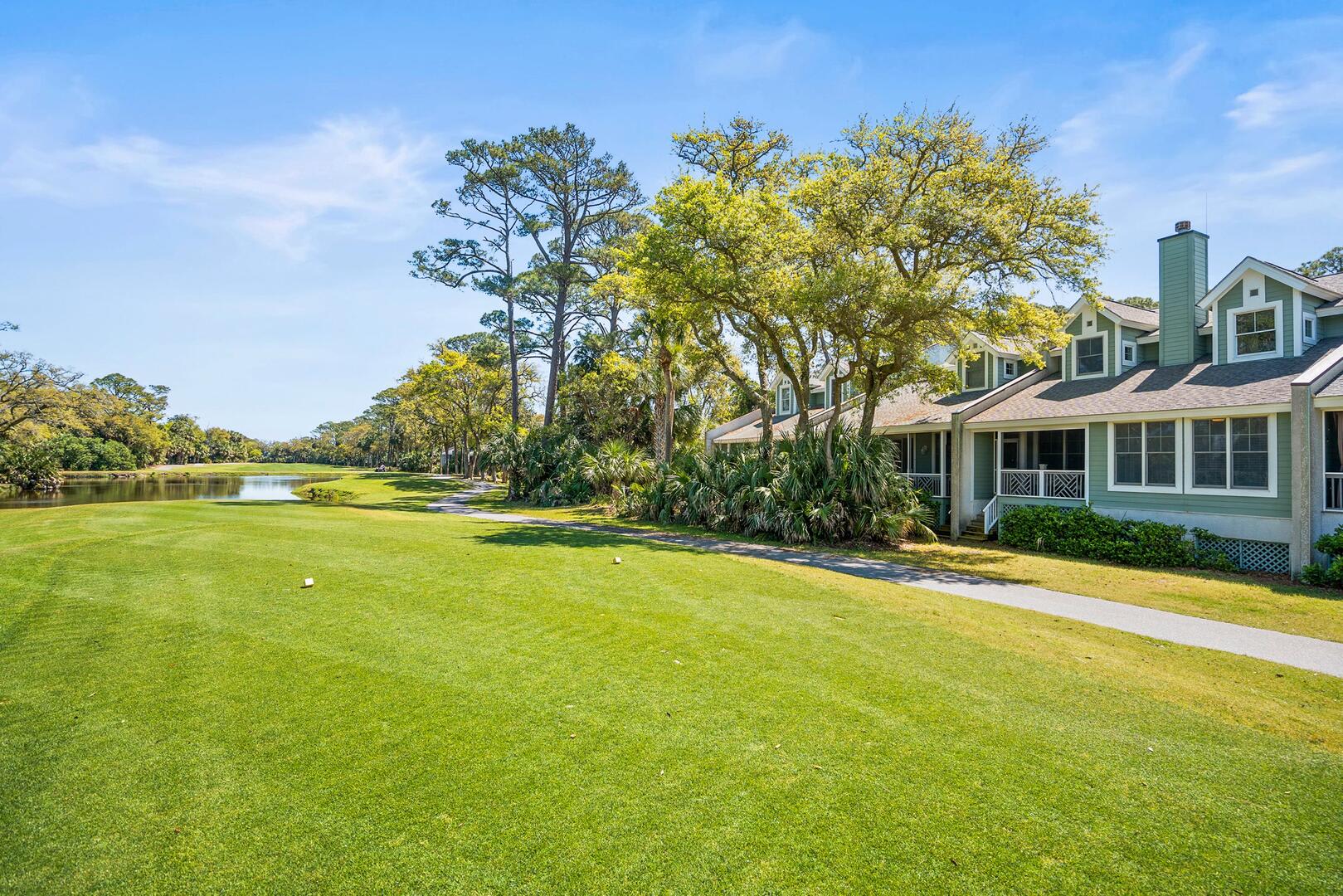 Backyard with Golf Course View