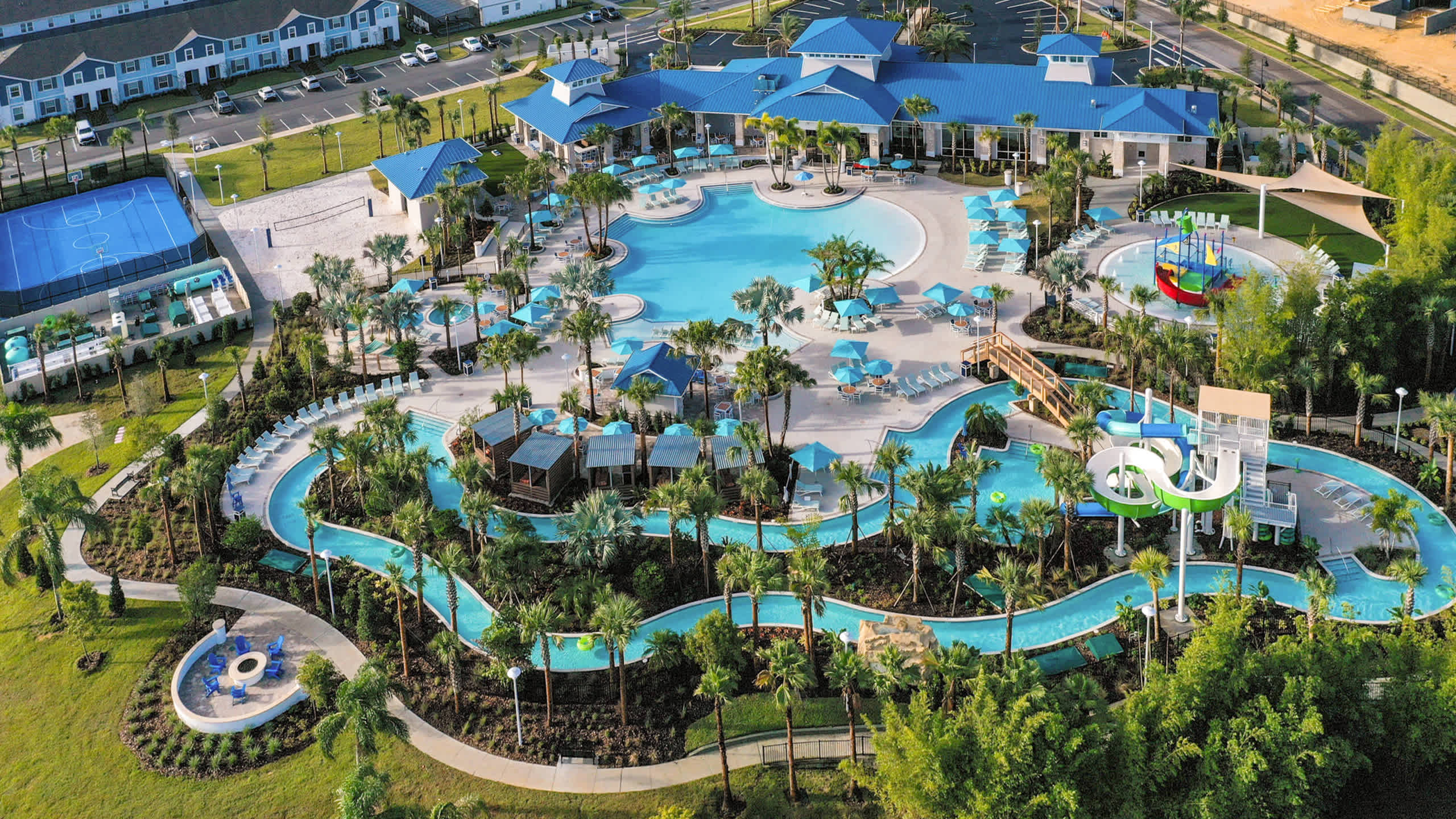 Enjoy Windsor Island Resort with a pool, lazy river, splash zone, and sports courts—perfect for family fun and unforgettable memories.