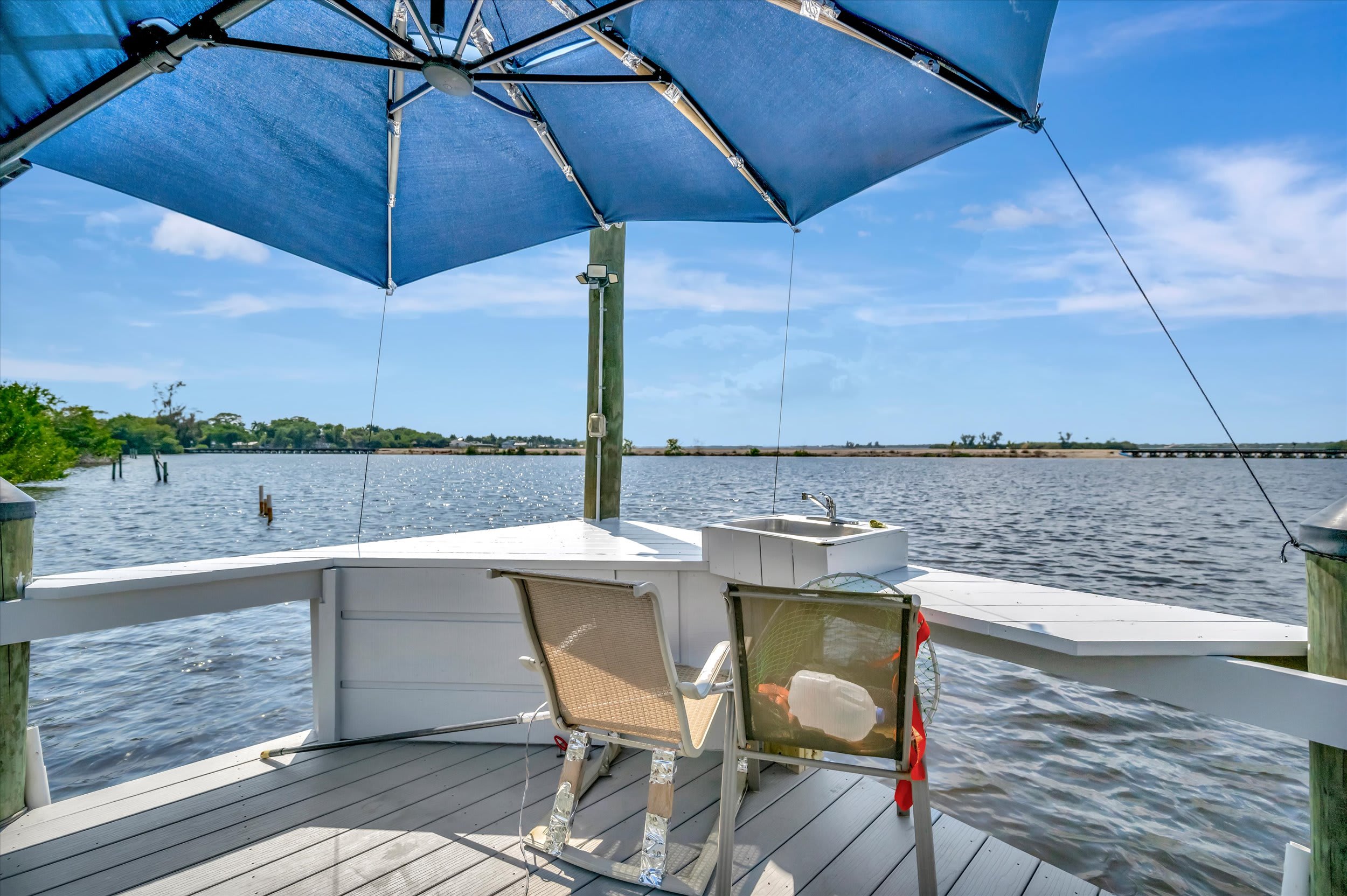 Waterfront Boat House Fort Myers, Dock & Pool