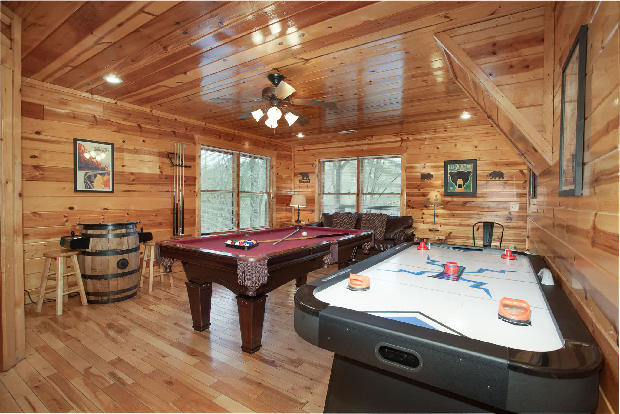 Ultimate cabin game room, play all day!