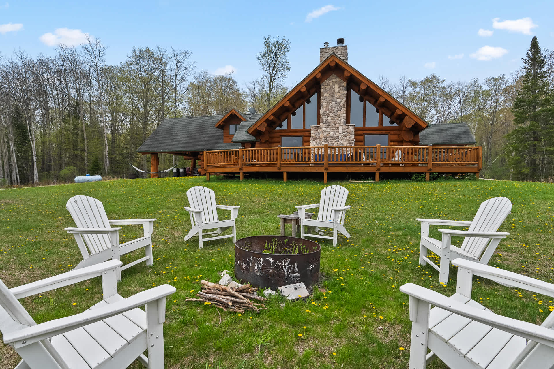 Fire pit with seating for 6 and more chairs