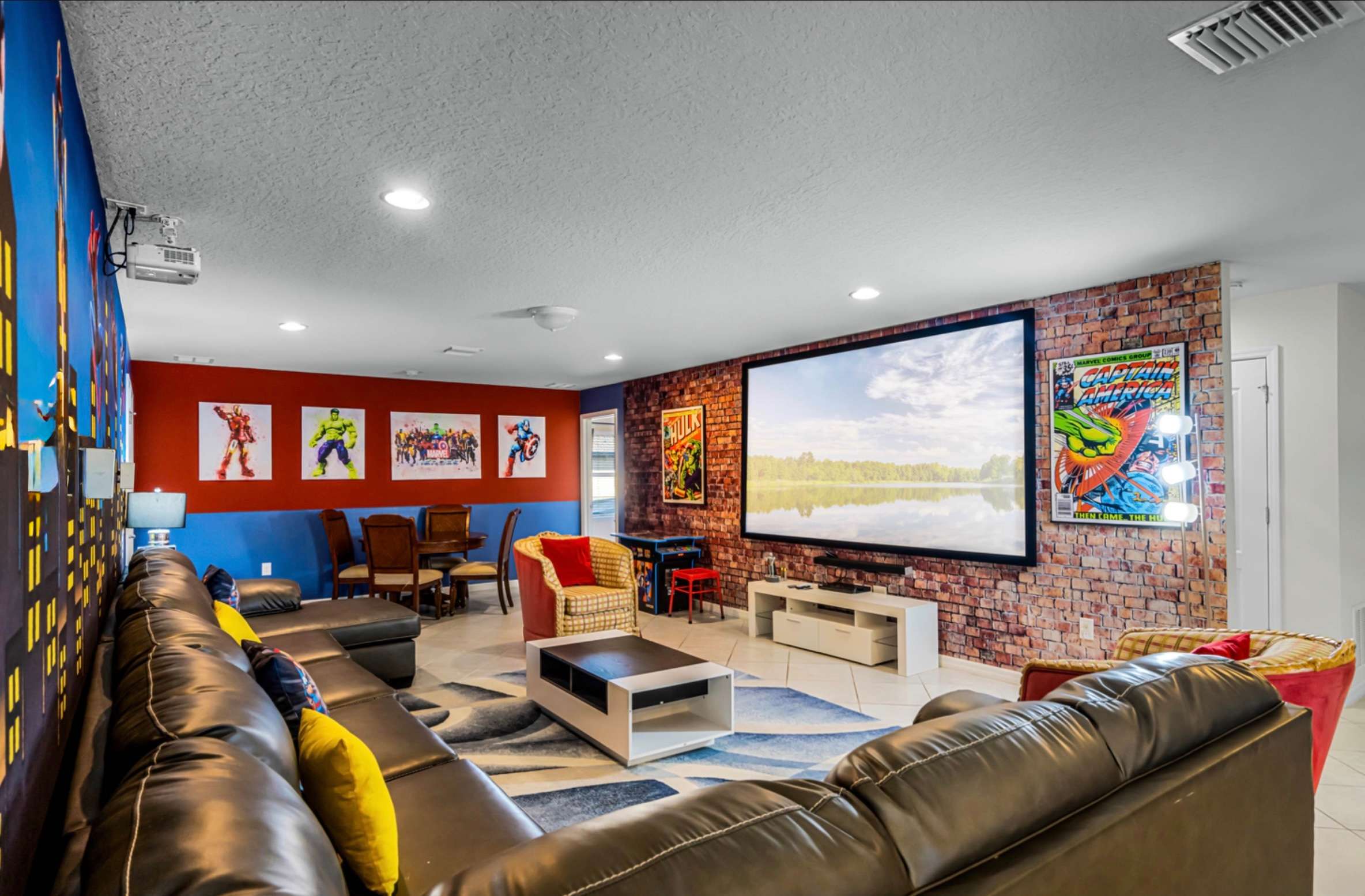 The loft theater area is ideal for epic movie nights at home​