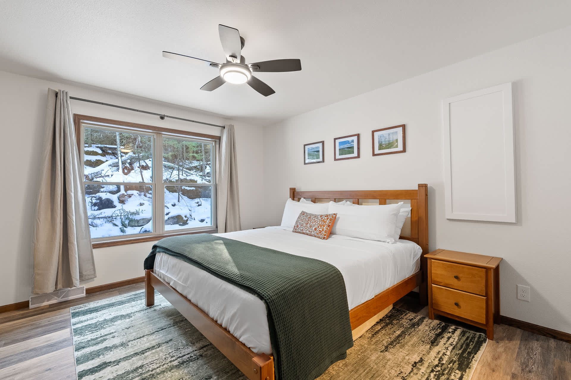 Primary Bedroom-King Size bed, Room darkening shades and ensuite full bathroom