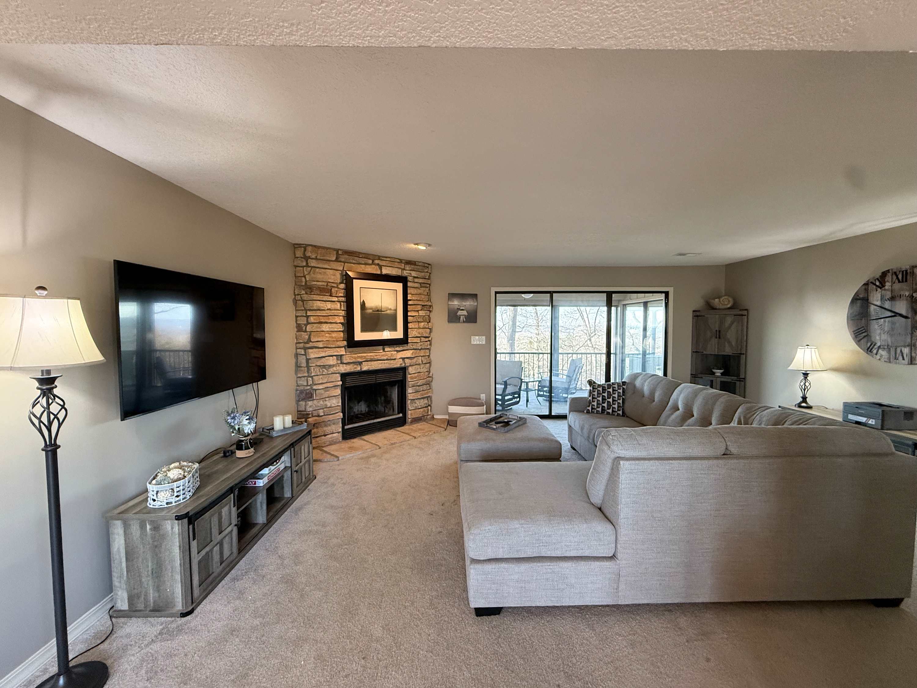 Unwind in the inviting living room & stream your favorites on the smart TV​