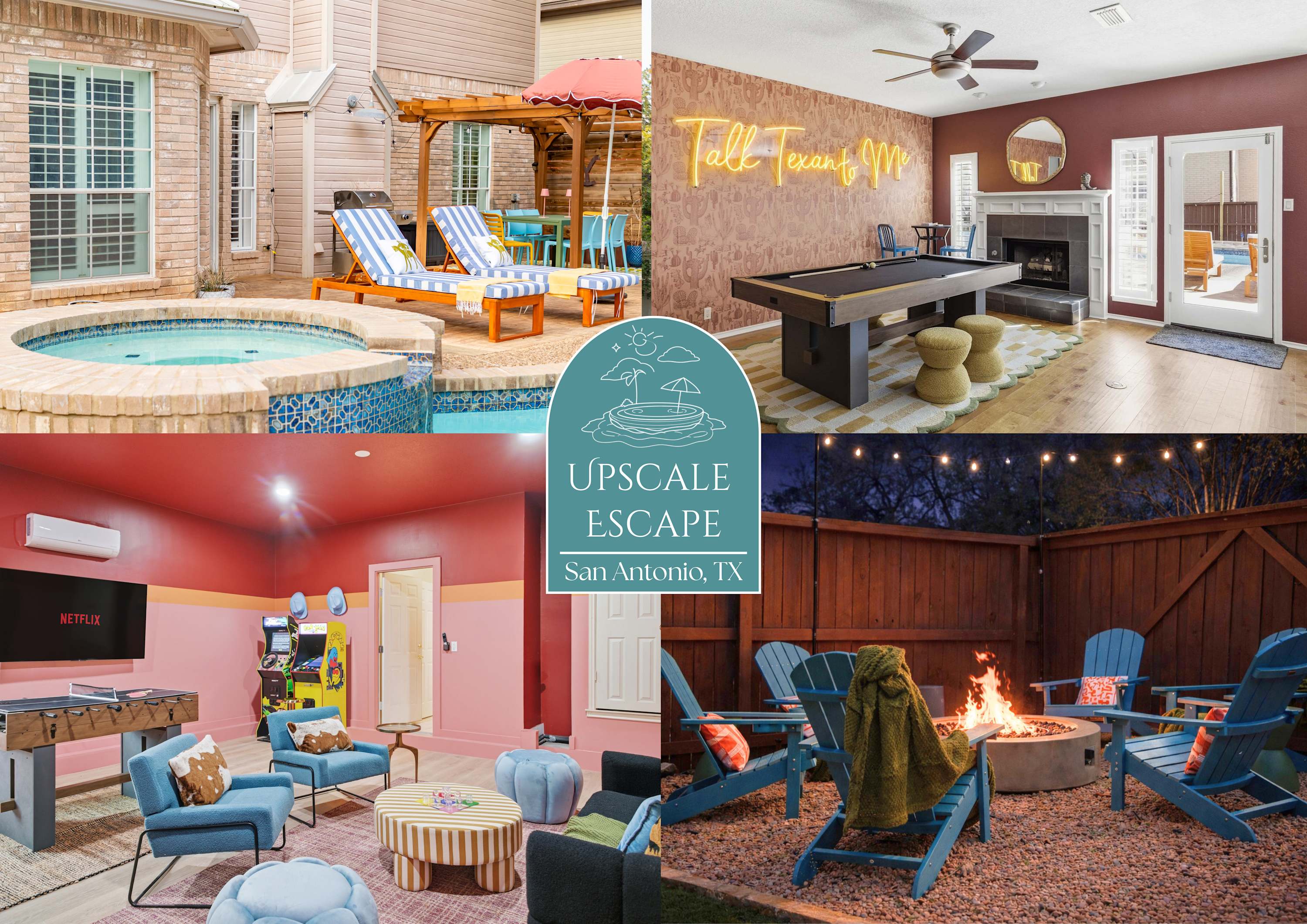 Upscale Escape • Pool, Hot Tub, Game Room, Firepit