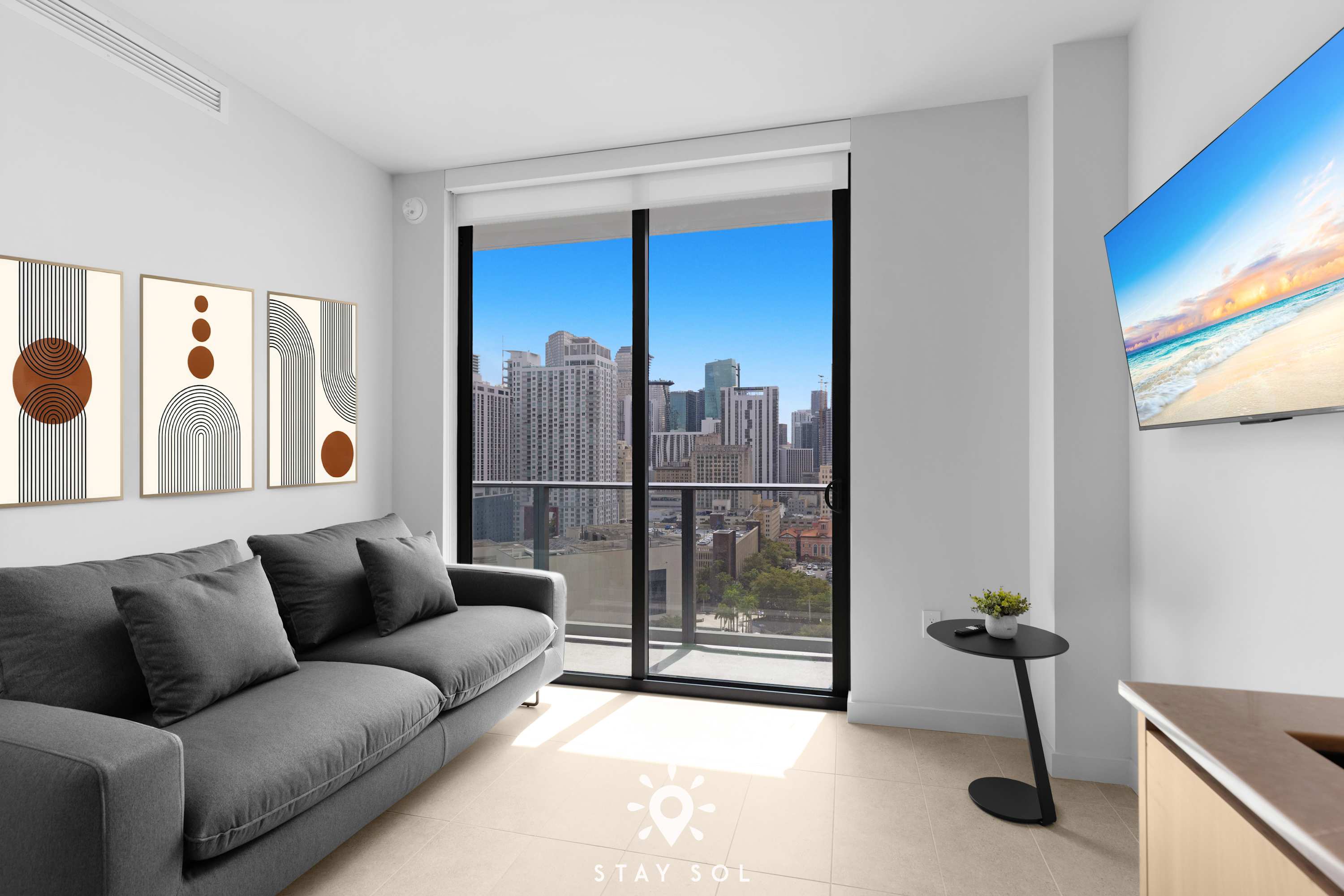 Designer Downtown 2BR • Balcony