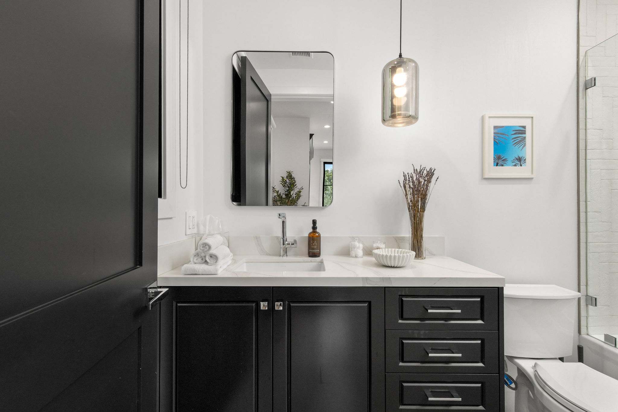 Refined finishes carried throughout every bathroom