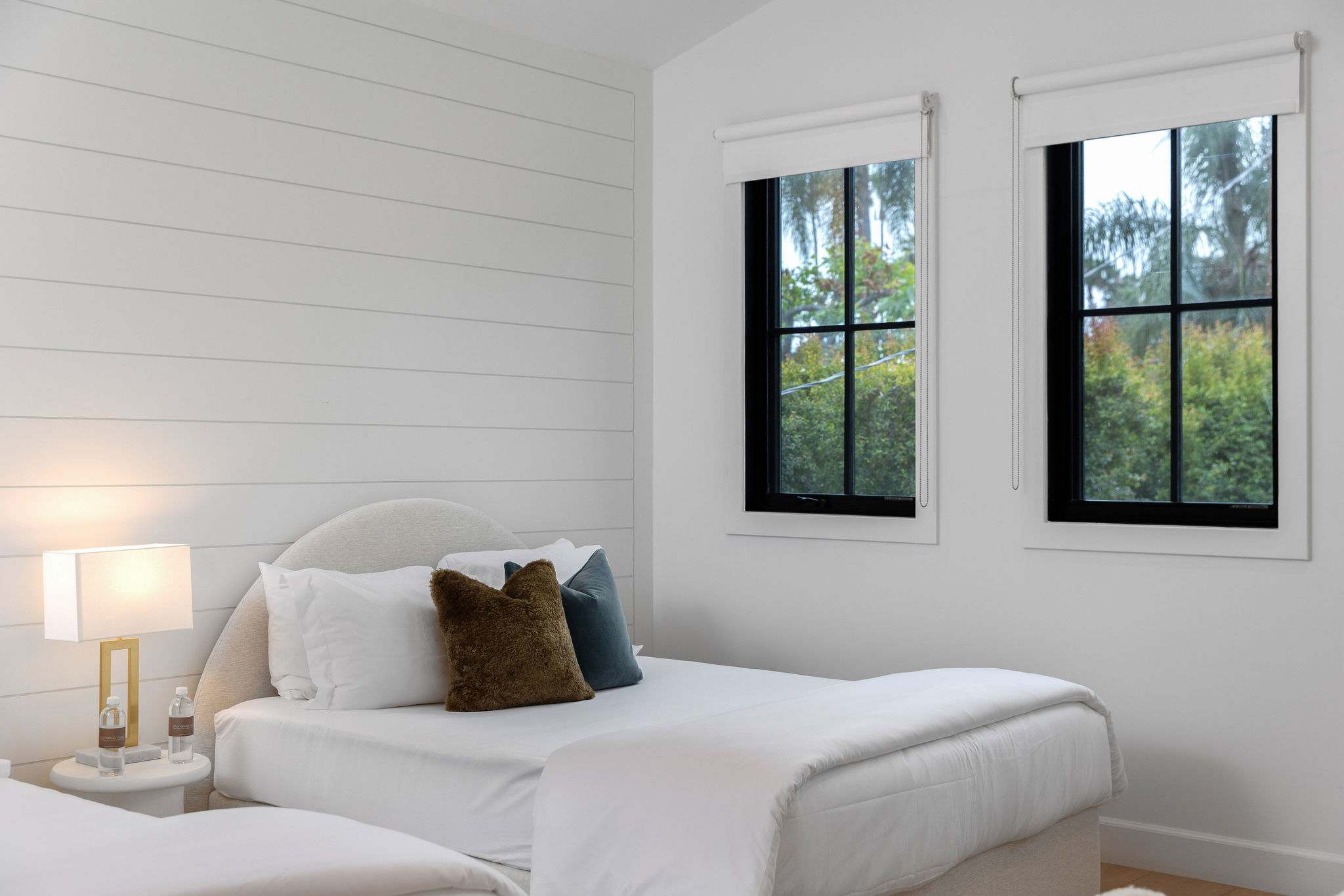 A secondary bedroom in West Hollywood offering a calm, elevated setting for extended stays