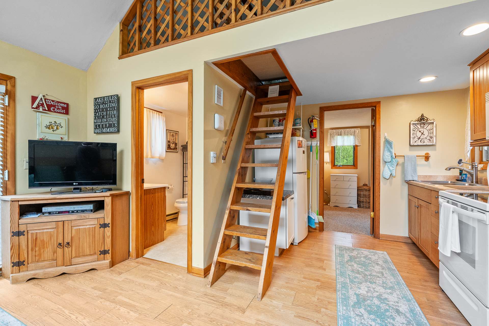 Cabin is one bedroom with living room pull out couch!