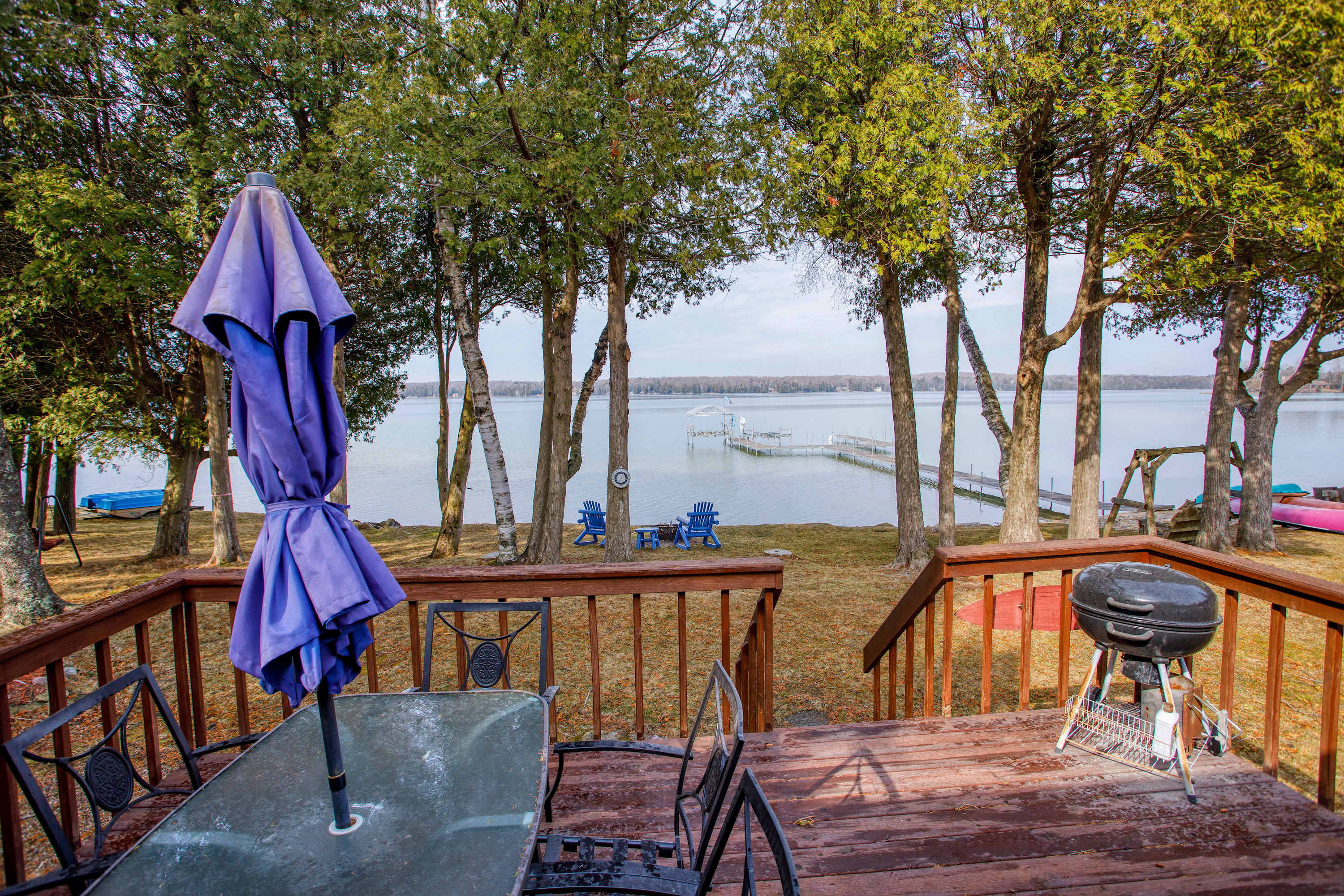 Great deck overlooking the water