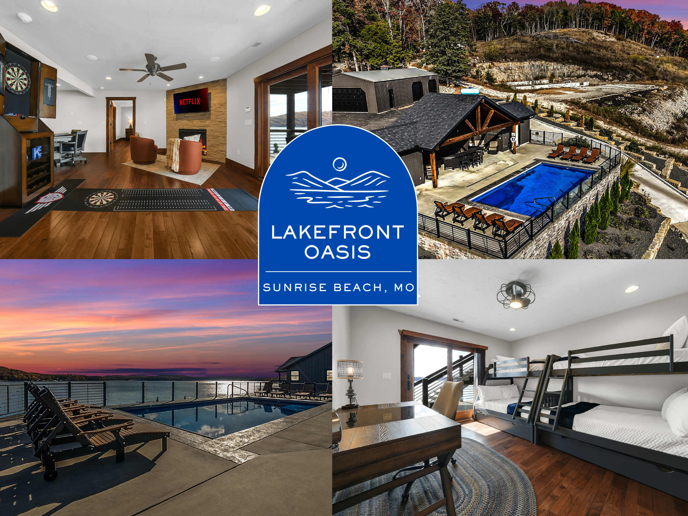 Lakefront Oasis • Private Dock & Pool • Sleeps 20 — Sunrise Beach, MO — vacation rental