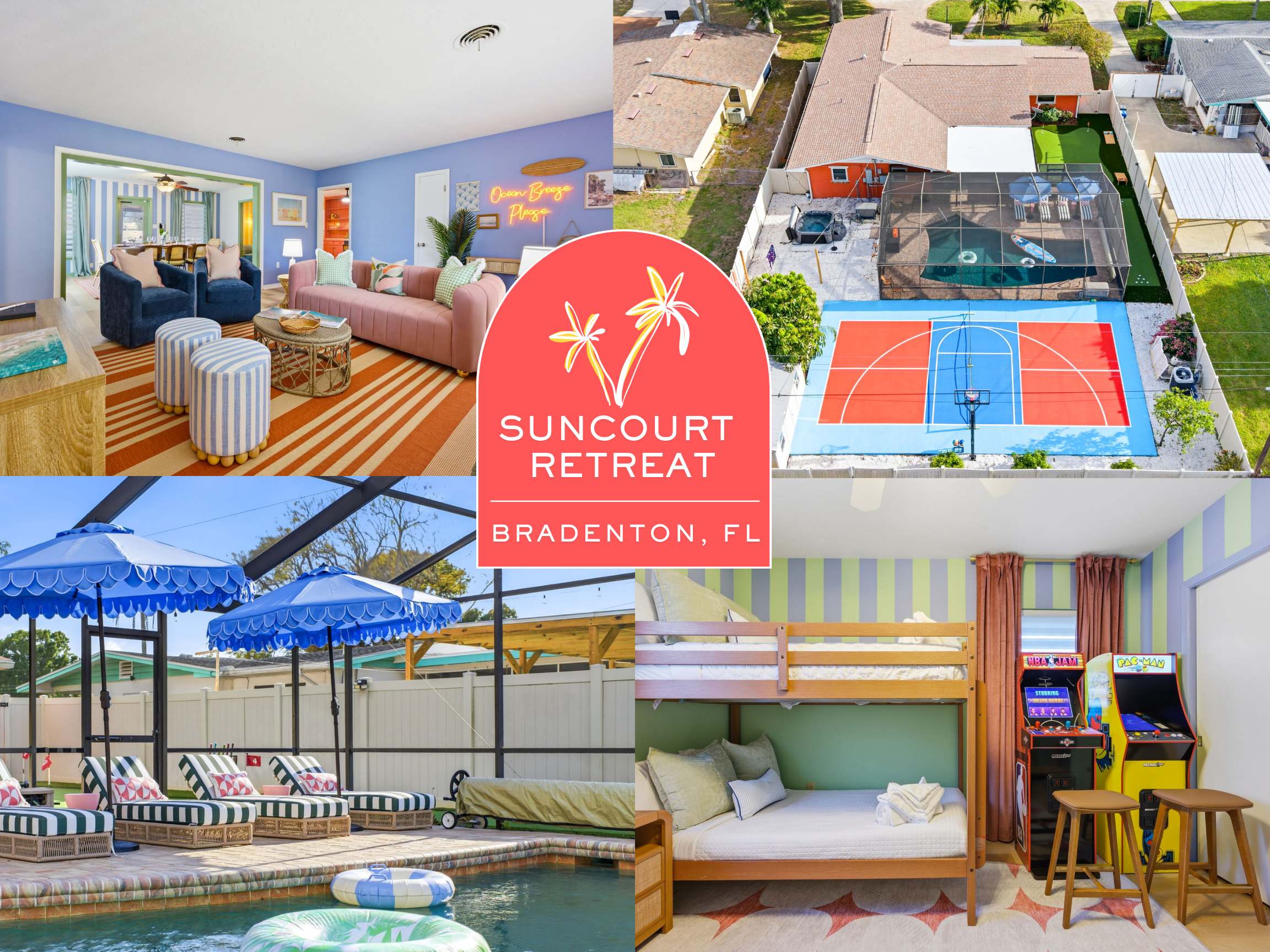 Suncourt Retreat | Pool+Hot Tub | Games | Firepit — Bradenton, FL — vacation rental