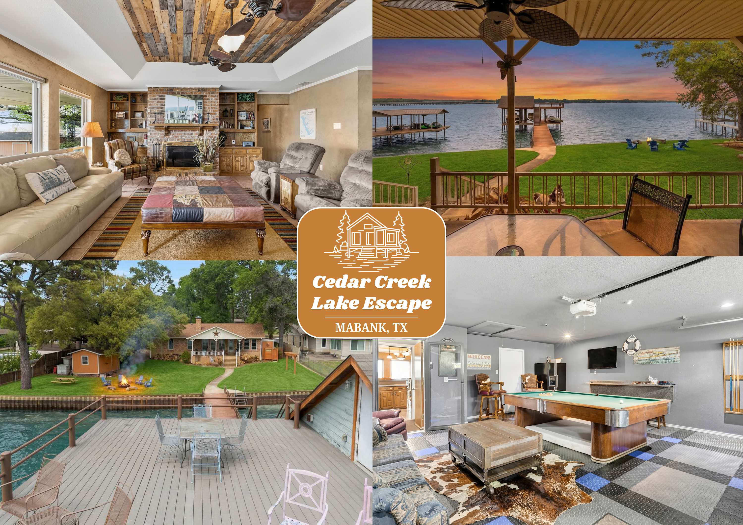 Cedar Creek Lake Escape • Lakefront + Private Dock — Mabank, TX — vacation rental