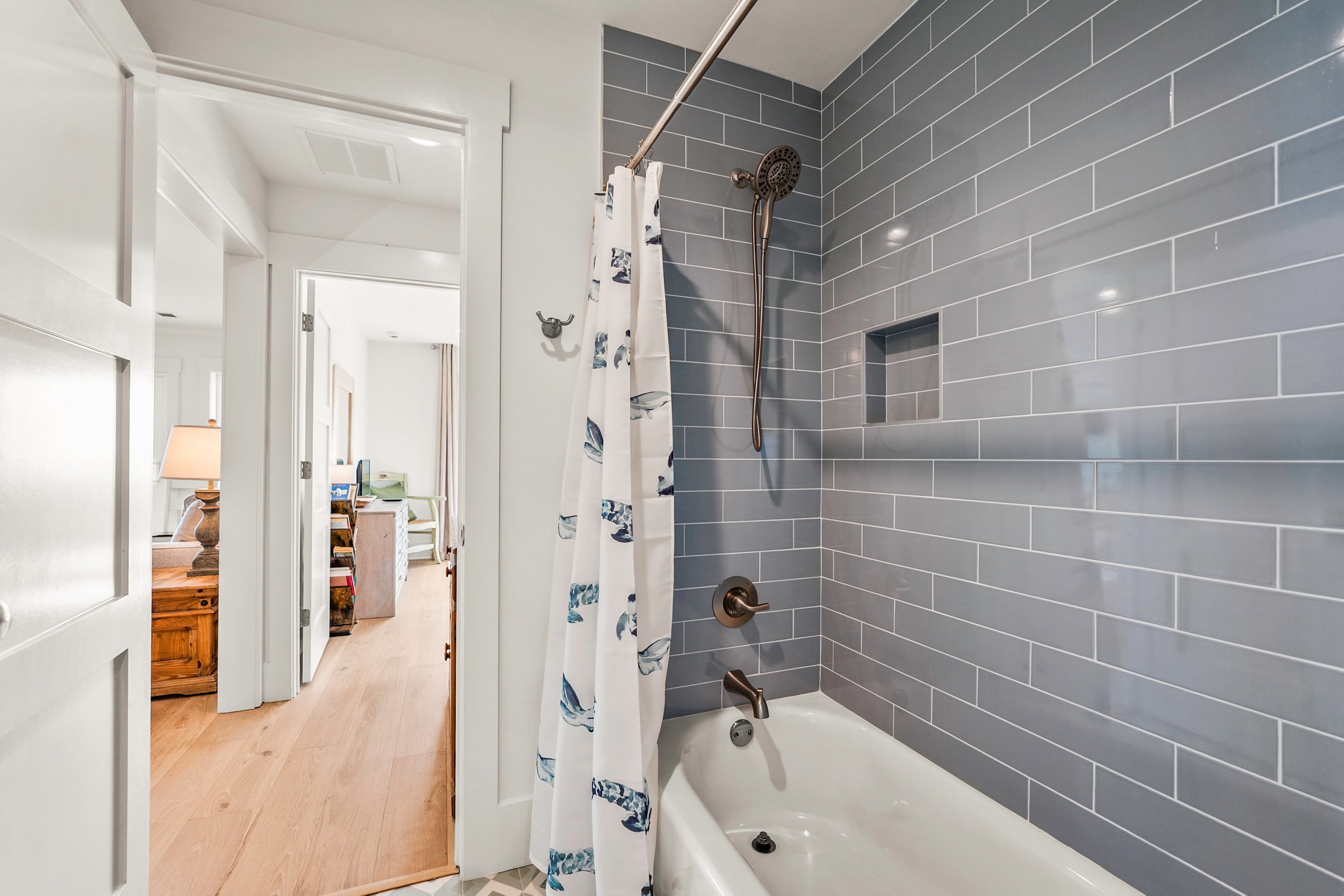 Shared Bathroom with Tub/Shower Combo
