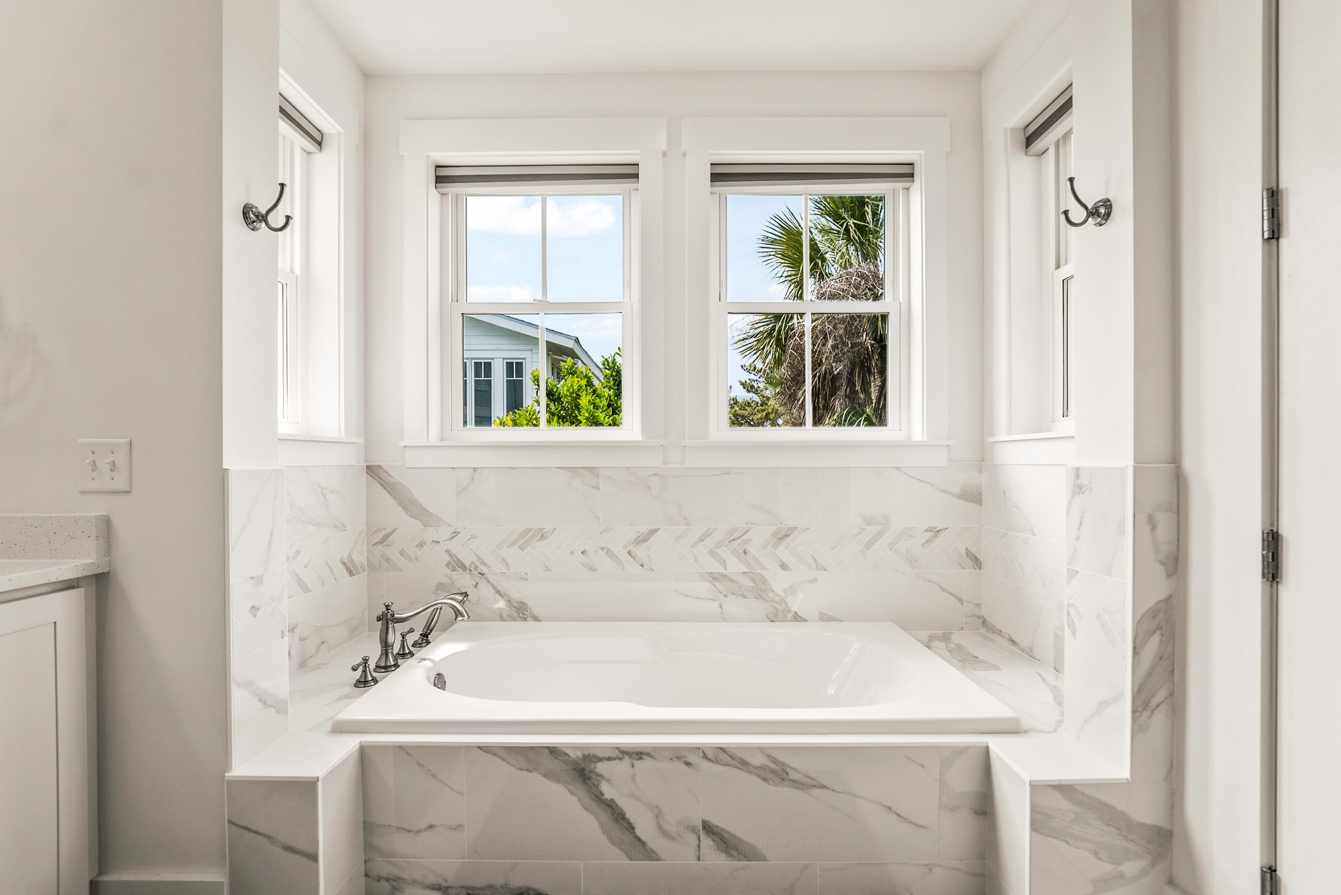Primary Bathroom with Soaking Tub and Separate Shower