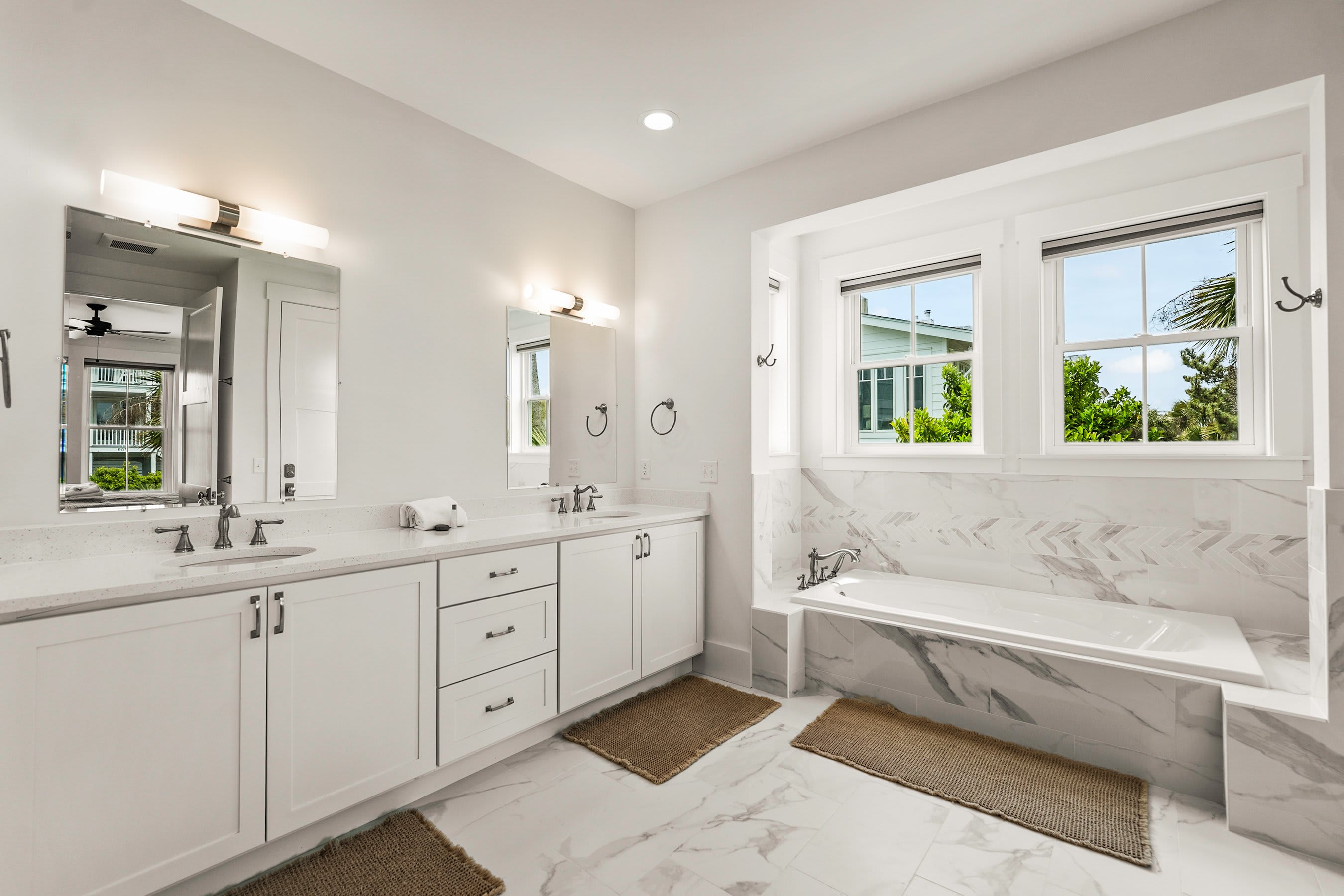 Primary Bathroom with Soaking Tub and Separate Shower