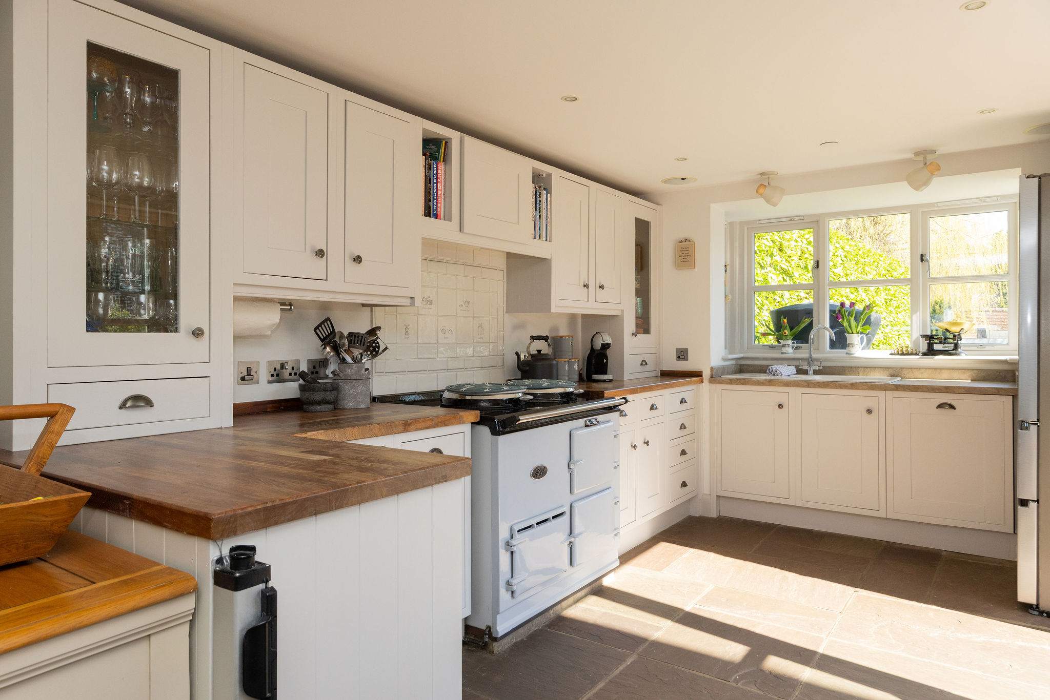 Bright kitchen overlooking the garden