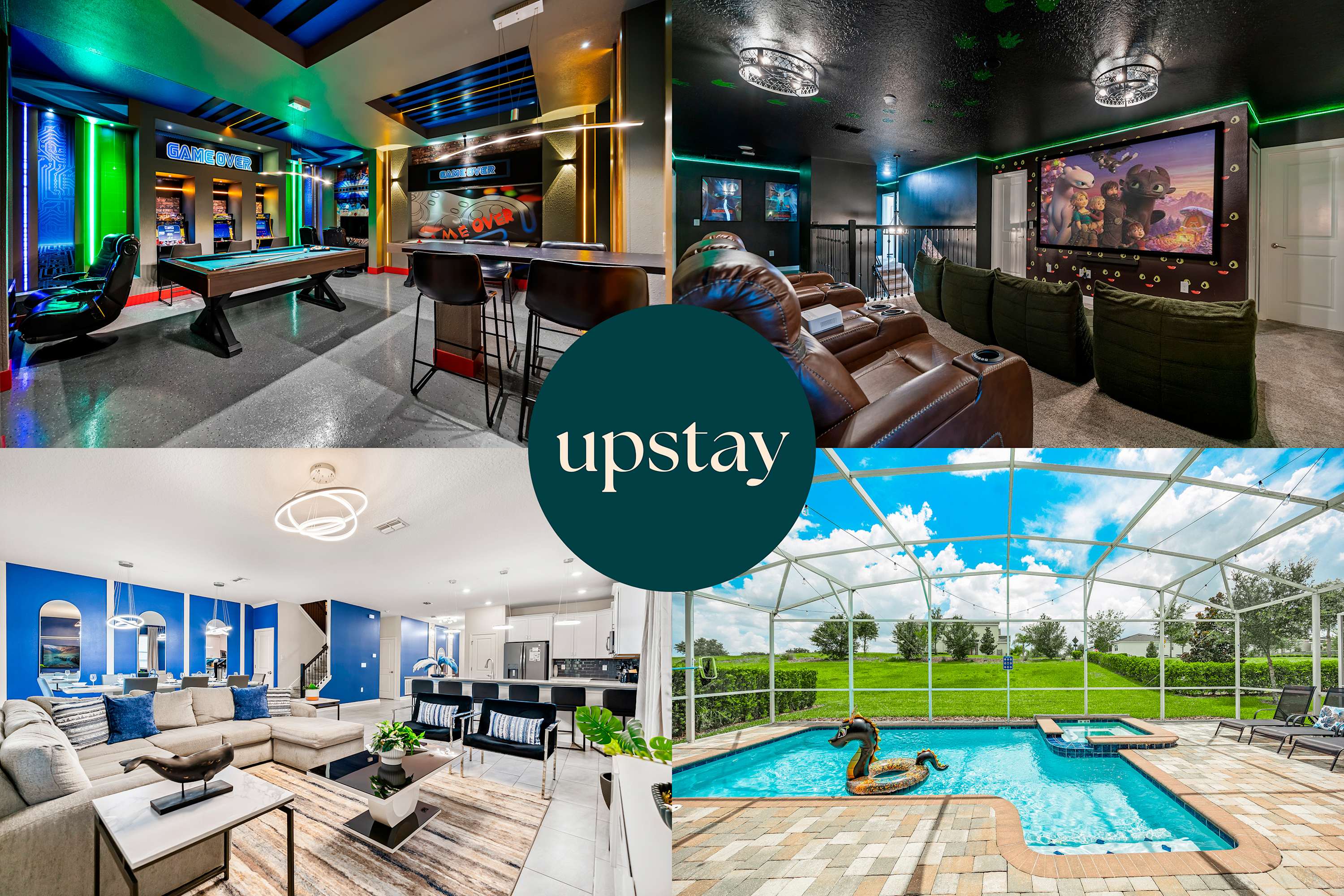 Upstay ChampionsGate 9BR Villa with Pool Cinema