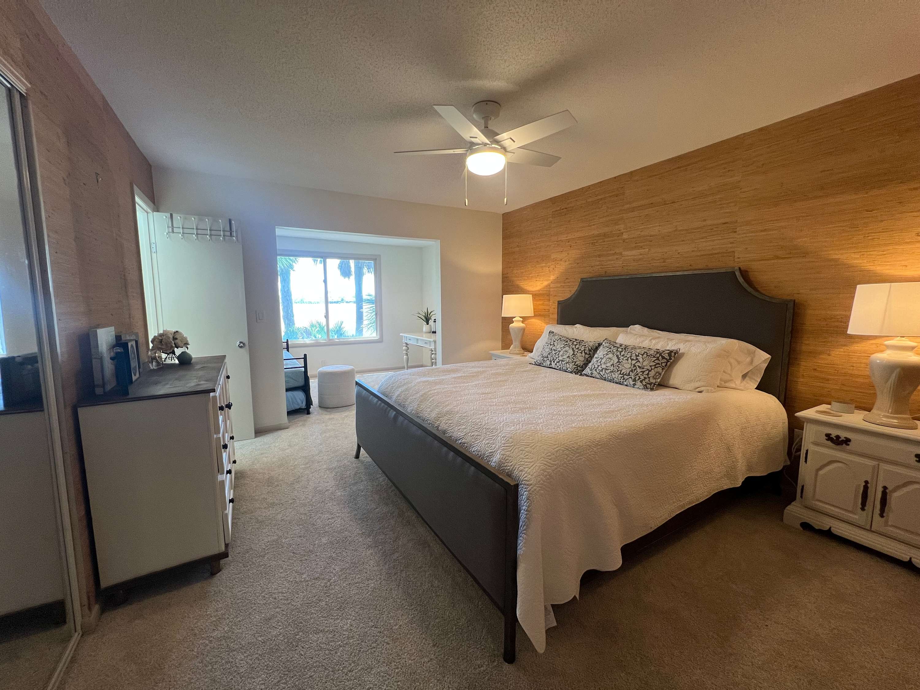 Primary Bedroom with King Bed & Marsh Views