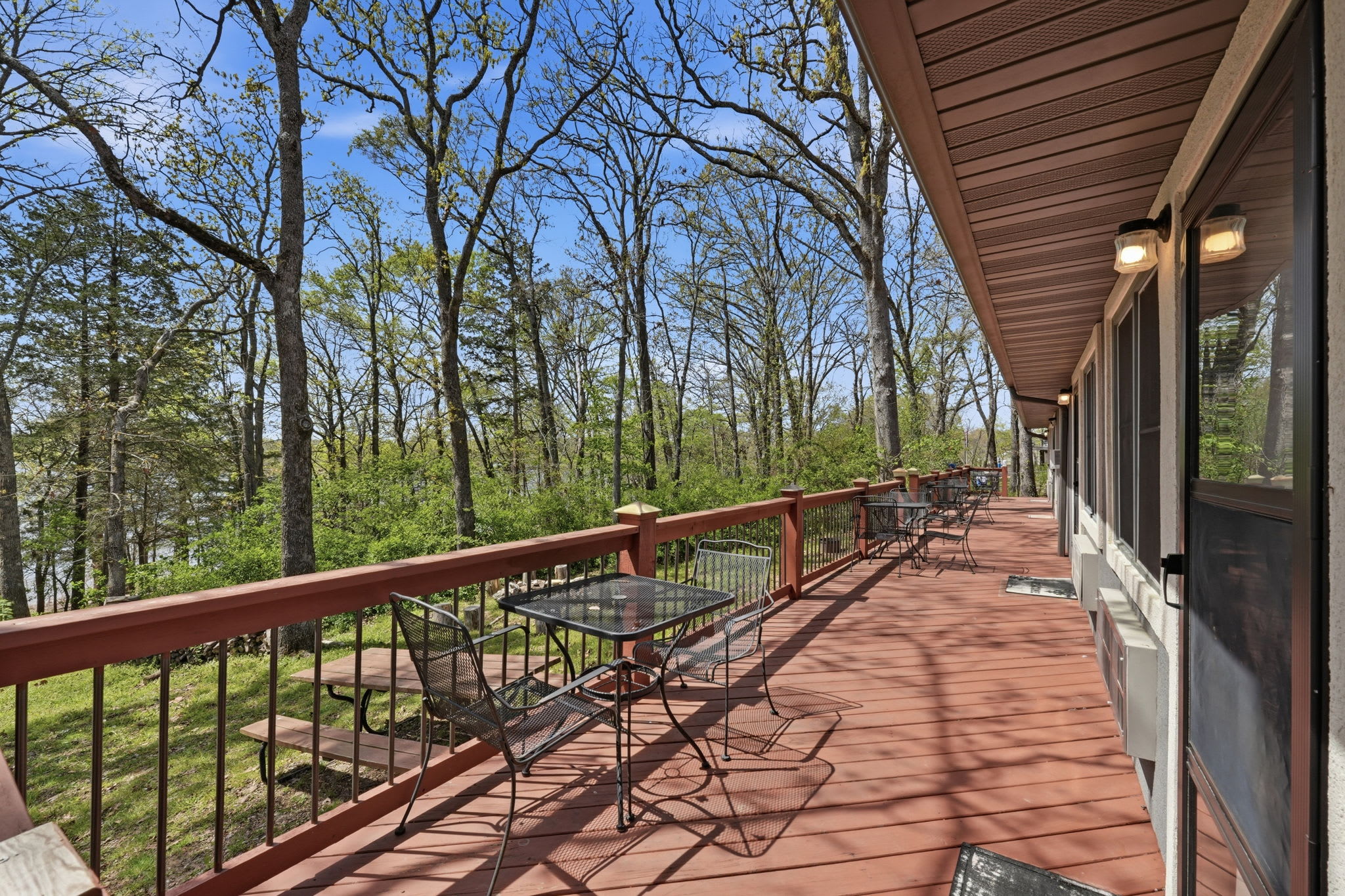 Shared deck on the back of the building