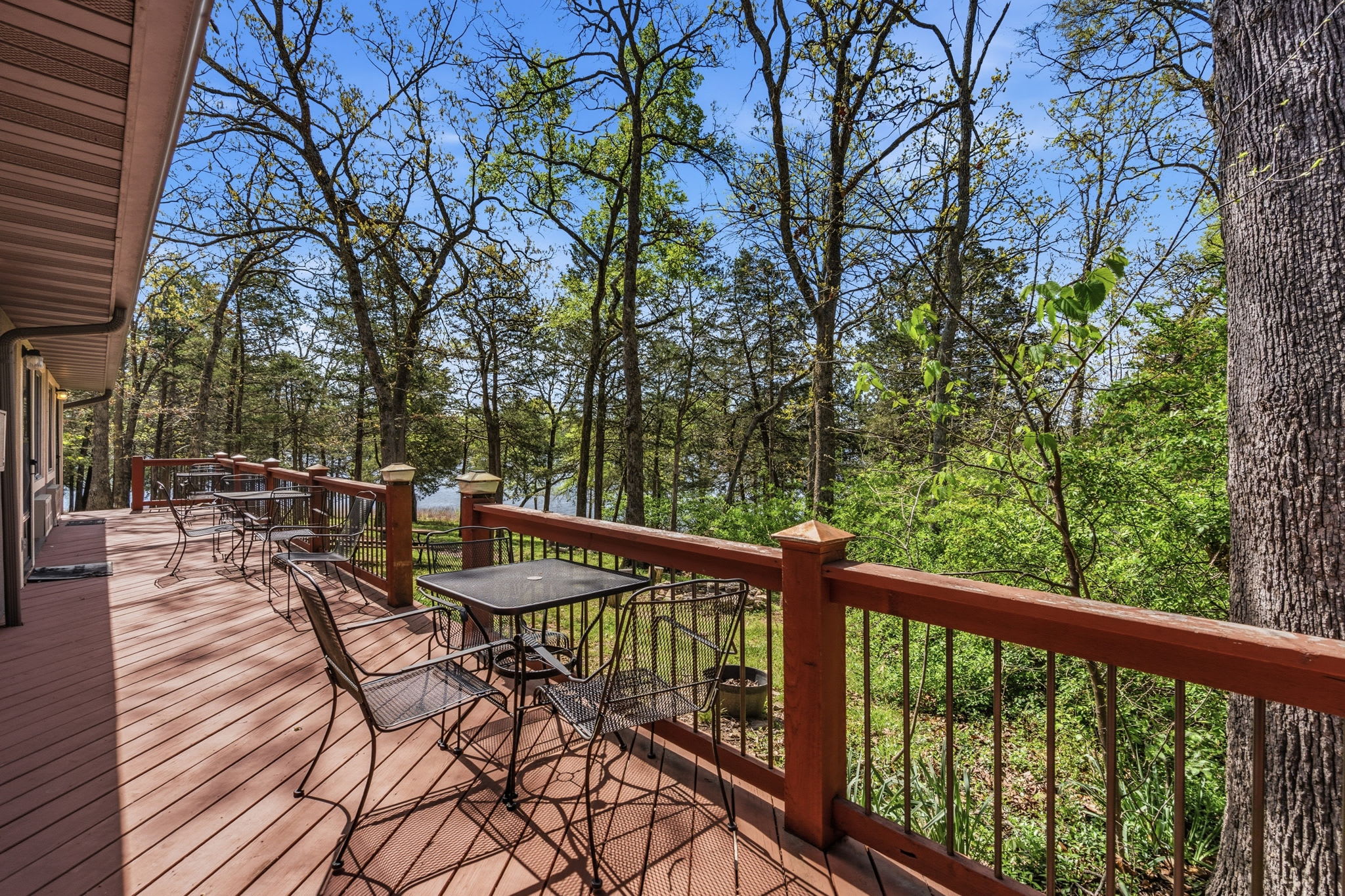 Shared deck on the back of the building