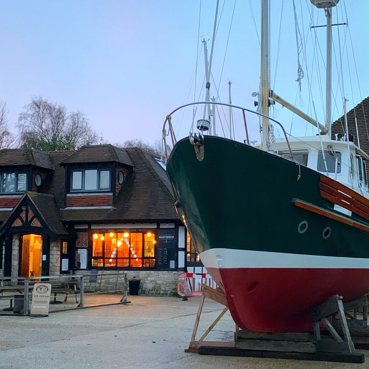 The Quarterdeck Cafe is just a 10 minute walk away