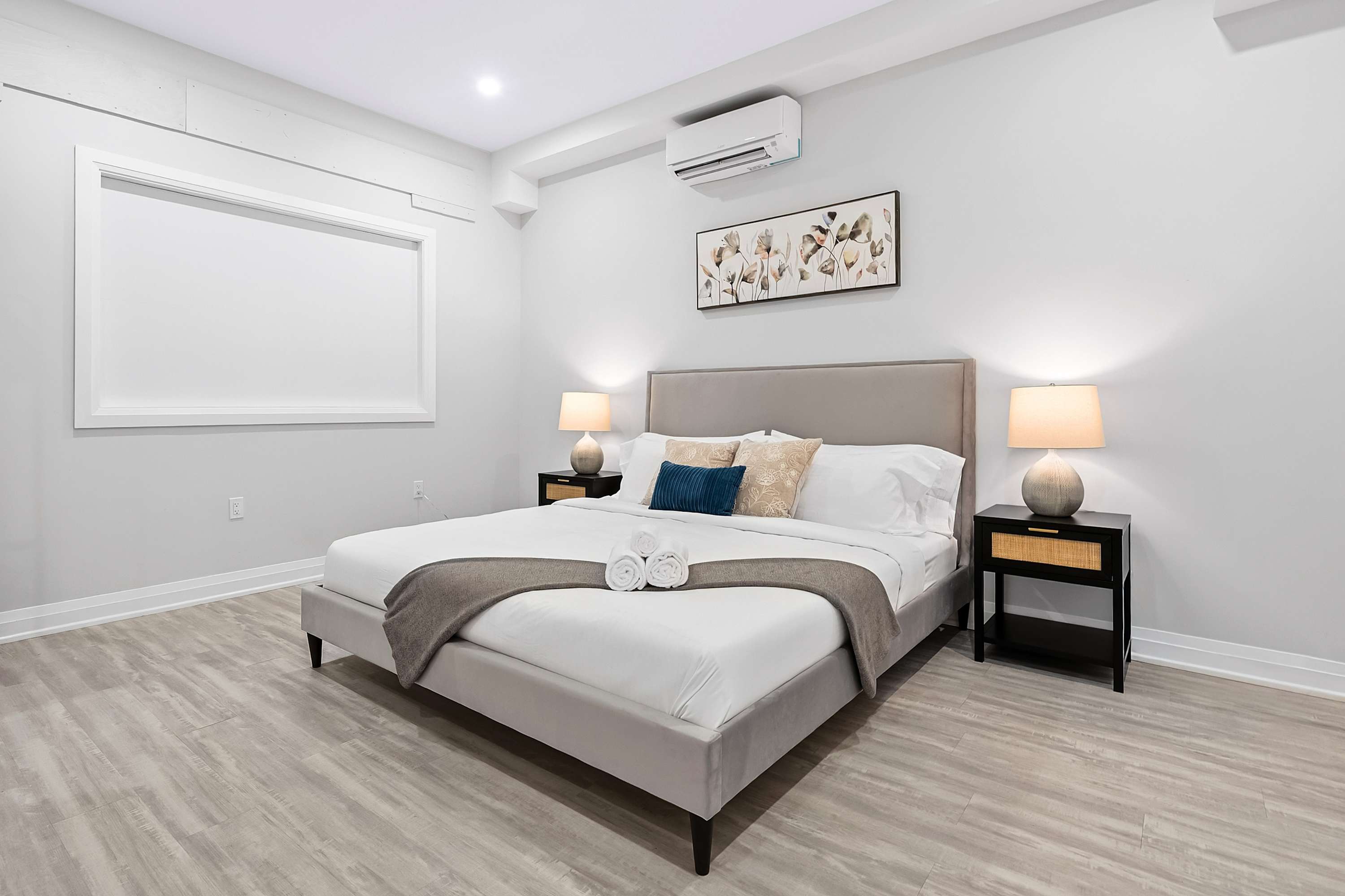 Sink into a king bed with fresh linens designed for deep, restful sleep.