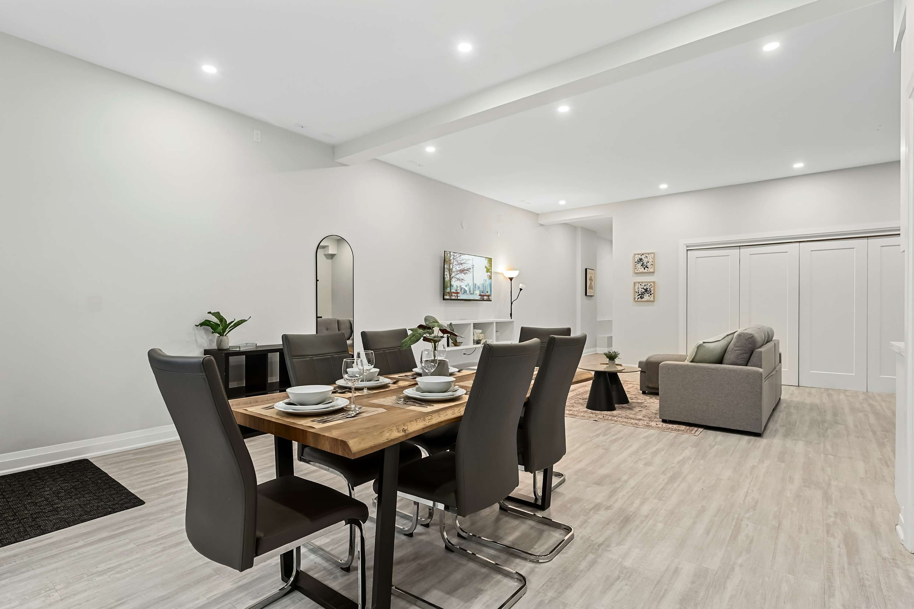 Dining space flowing into the living area for relaxed connection and conversation.