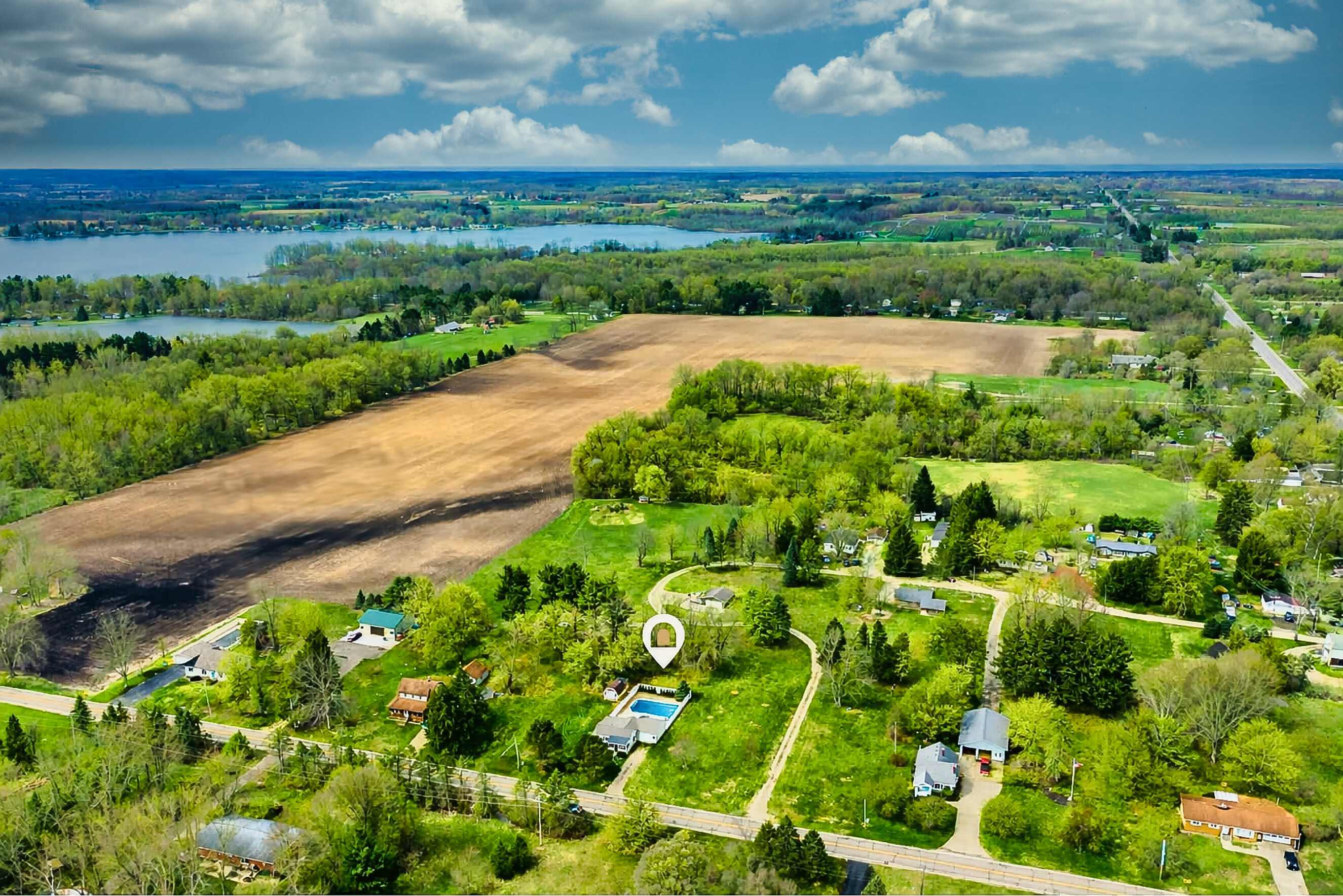 Aerial View | Scenic Surroundings Near Hutchins Lake
