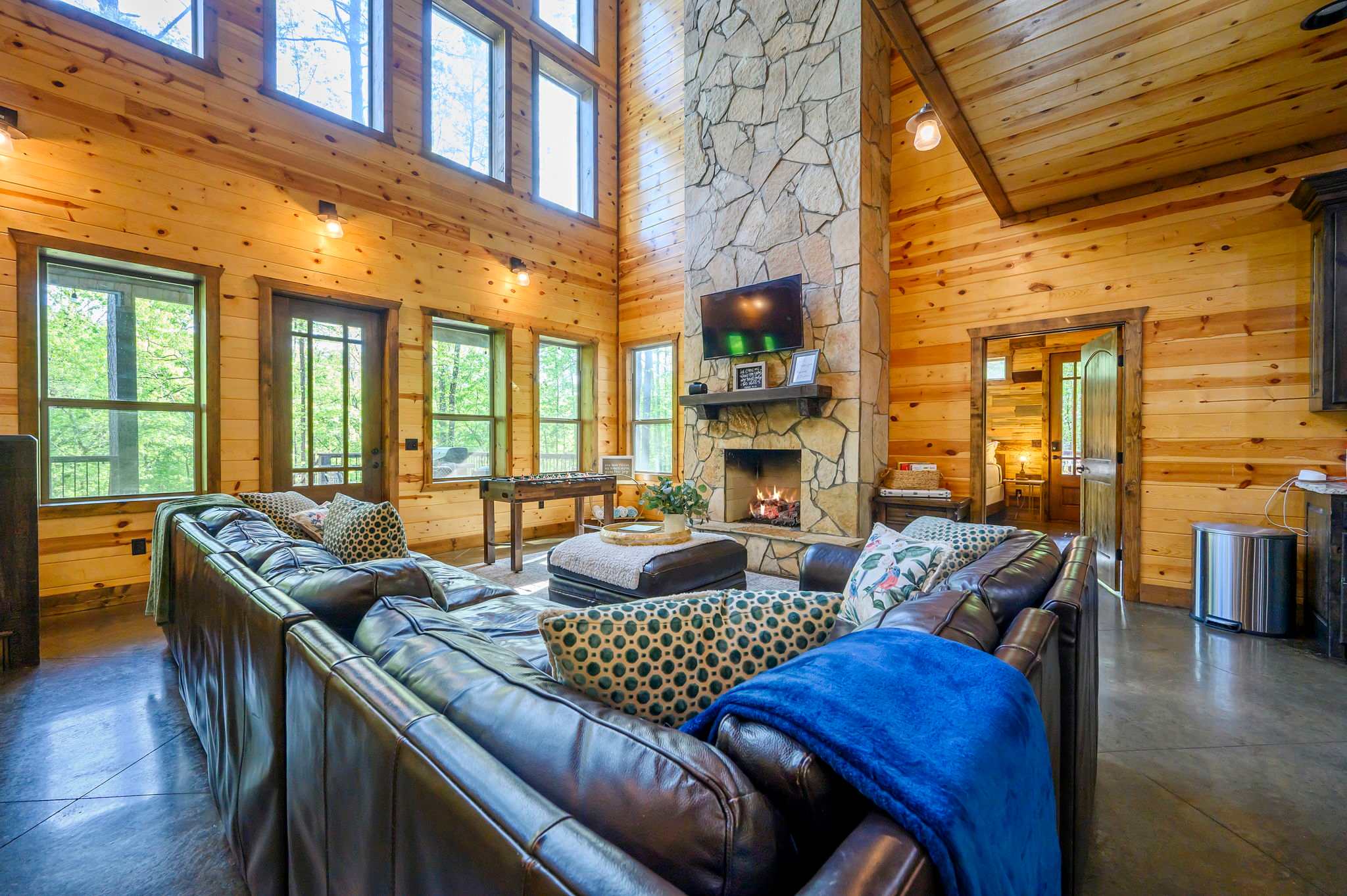 Curl up in the inviting living room & stream your favorites on the smart TV​