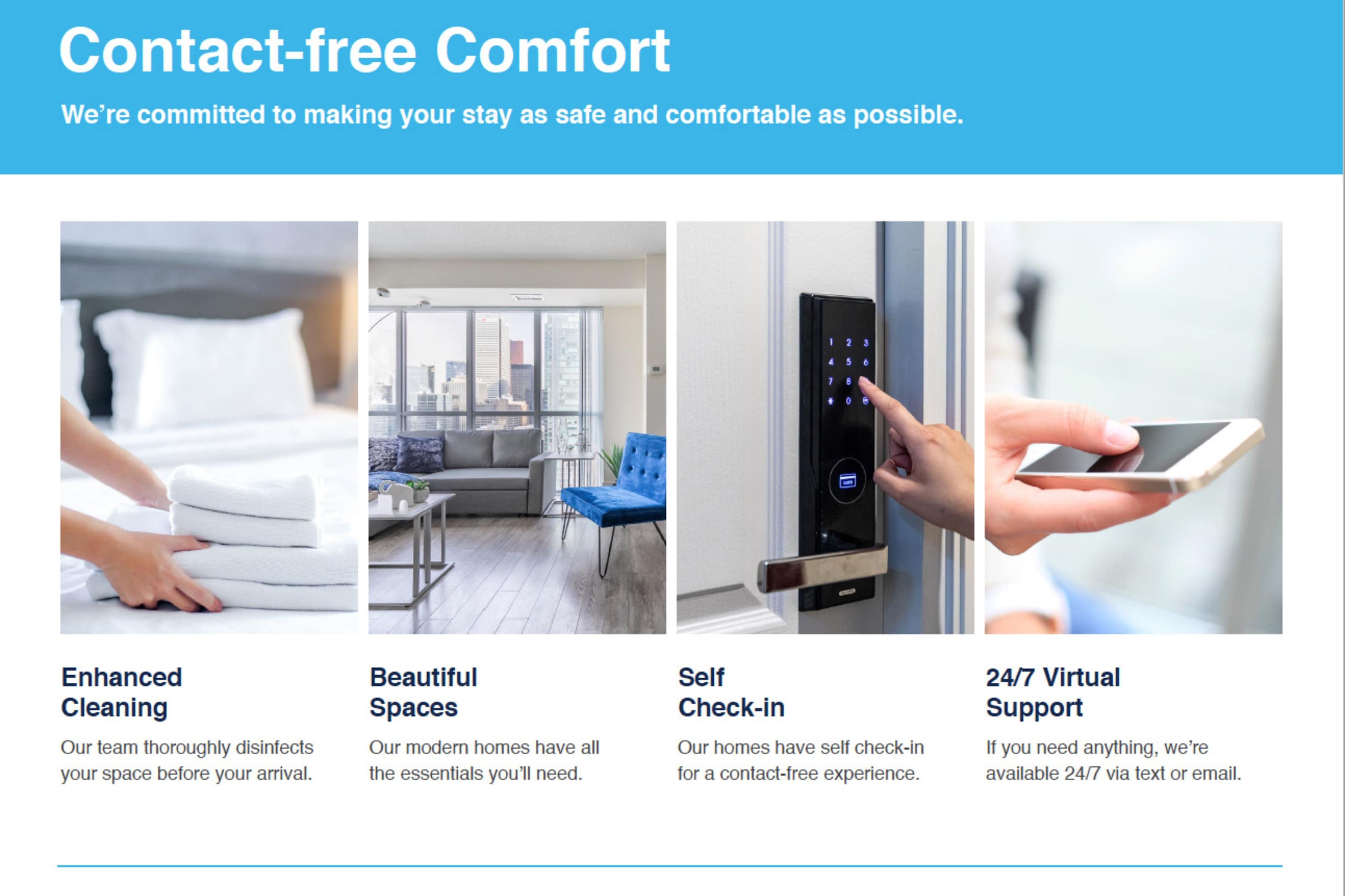 Enjoy contact free comfort throughout your stay with easy self check in and a smooth, private arrival experience.