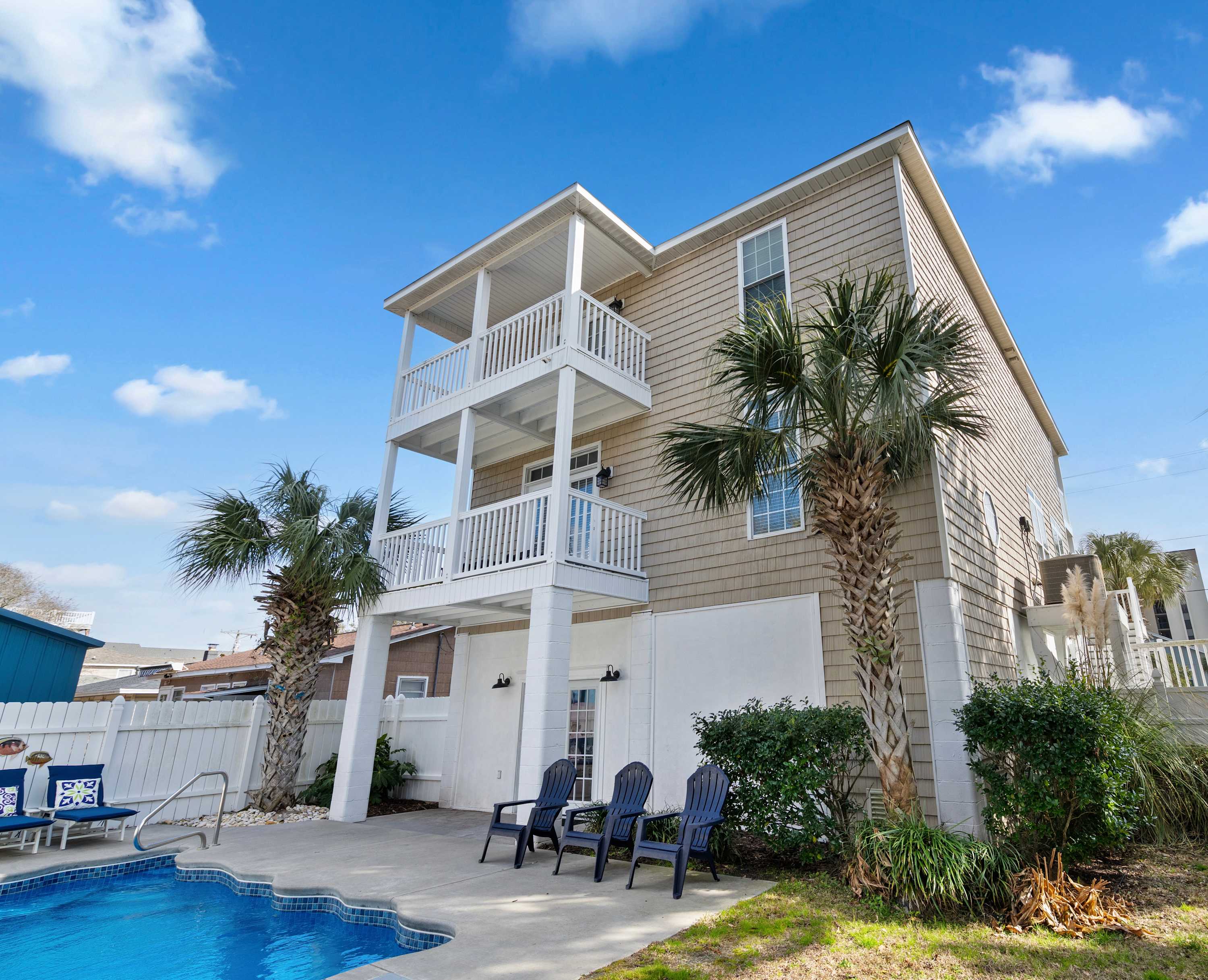 Beach Bliss w Pool Game Room and Steps to Sand