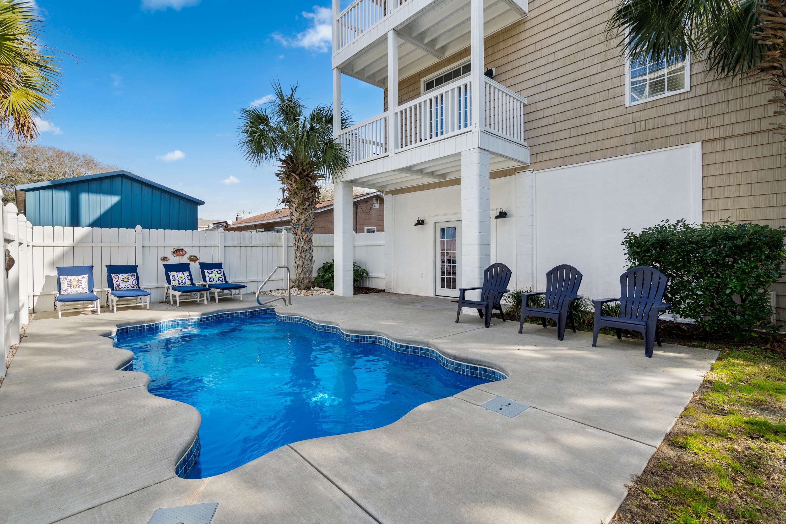 Beach Bliss w Pool Game Room and Steps to Sand