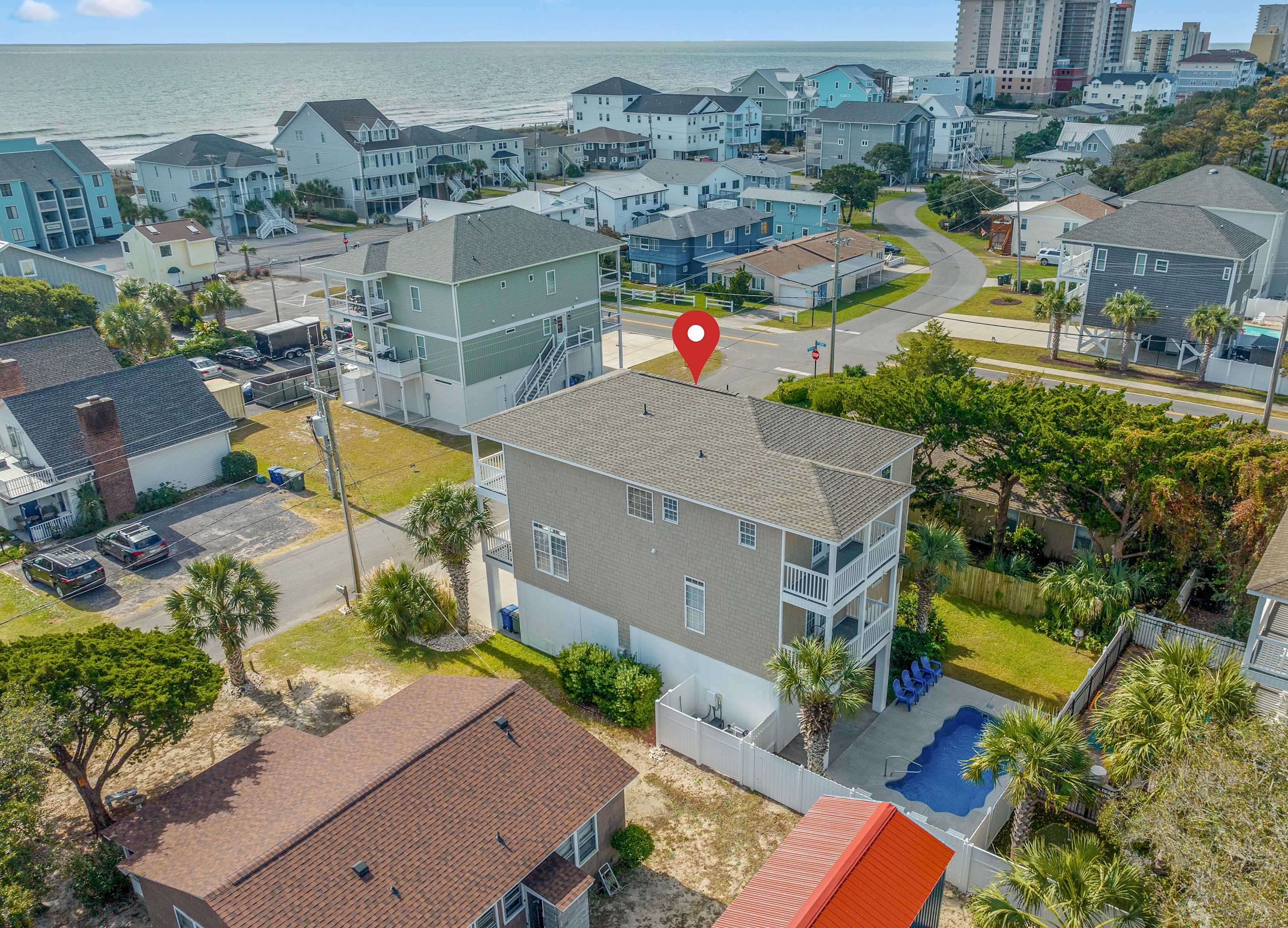 Beach Bliss w Pool Game Room and Steps to Sand