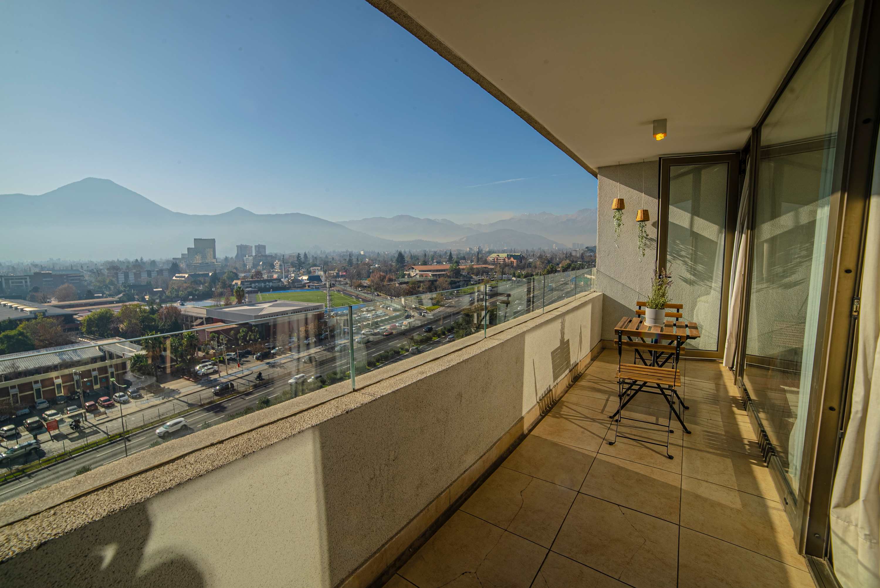 Enjoy breathtaking city and mountain views from your private balcony, perfect for morning coffee or evening relaxation.