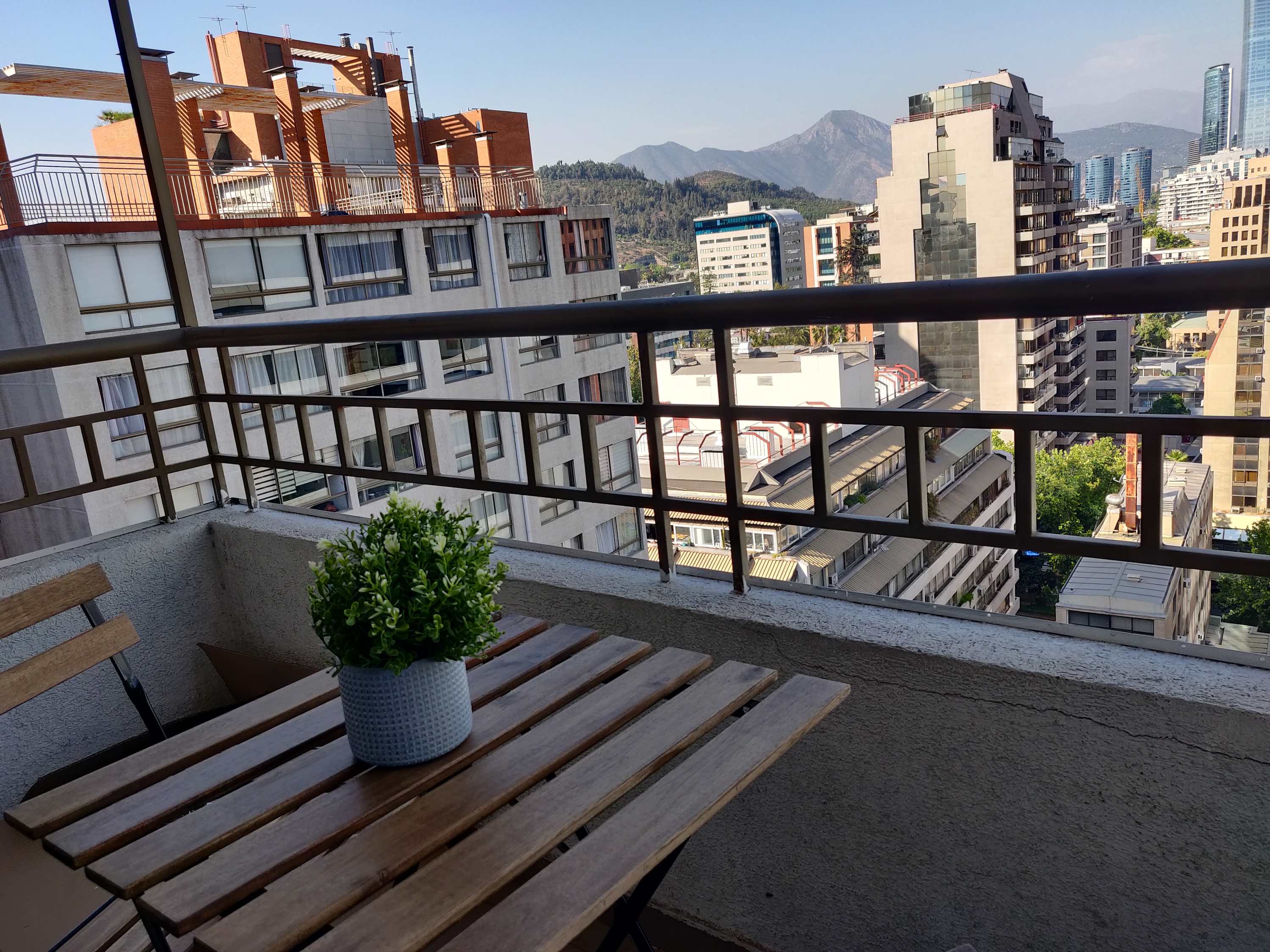 Enjoy breathtaking city and mountain views from your private balcony, perfect for morning coffee or evening relaxation.