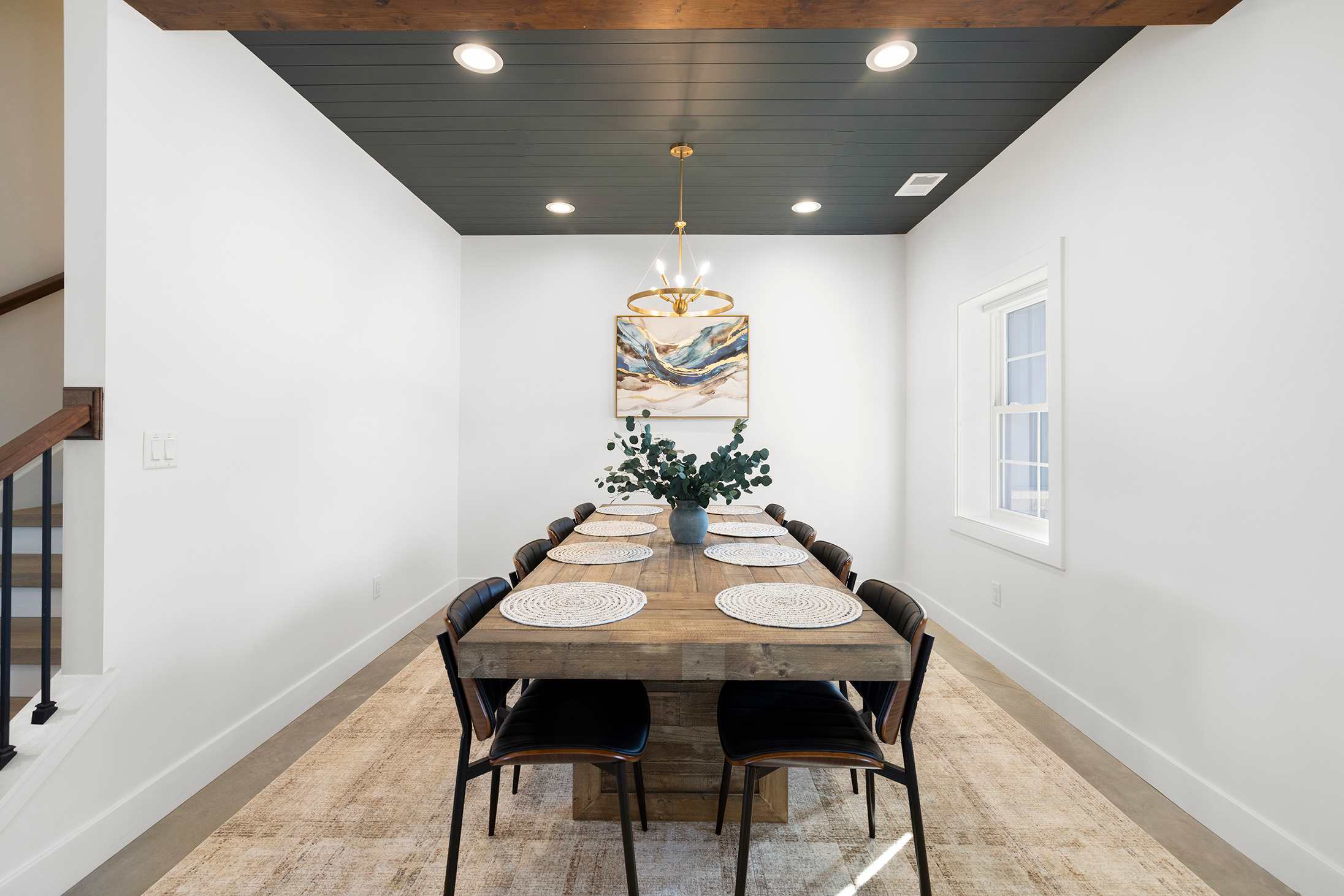 A warm dining space made for long meals and shared conversations.