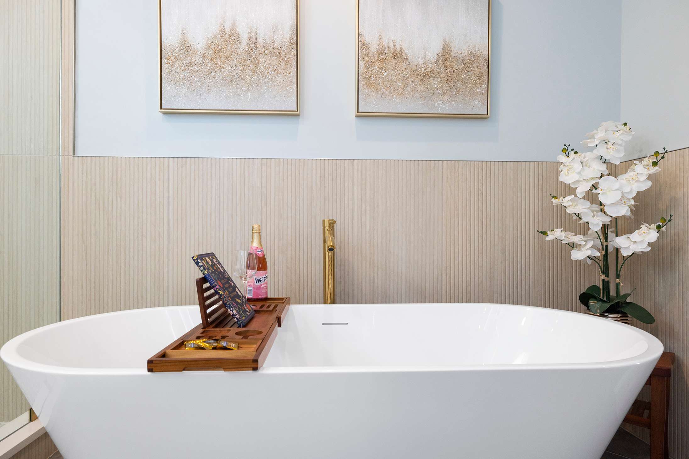 A calming soak awaits, perfect for unwinding in Harbert.