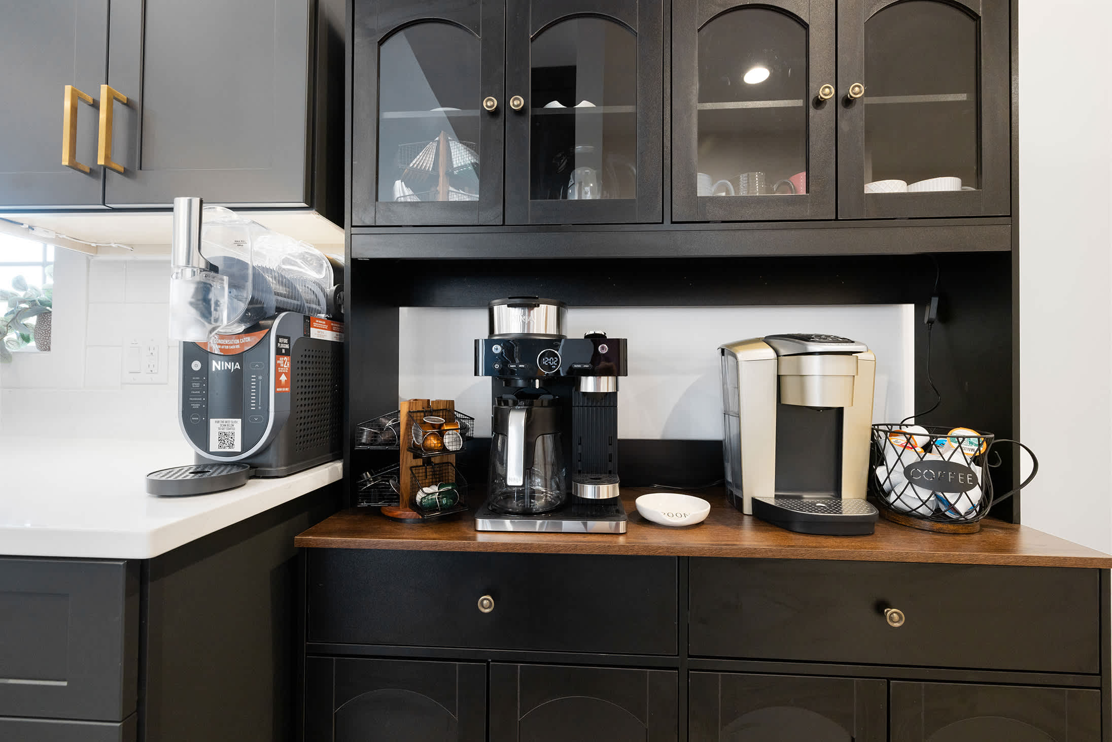 A cozy spot to craft lattes cappuccinos or your favorite morning brew.